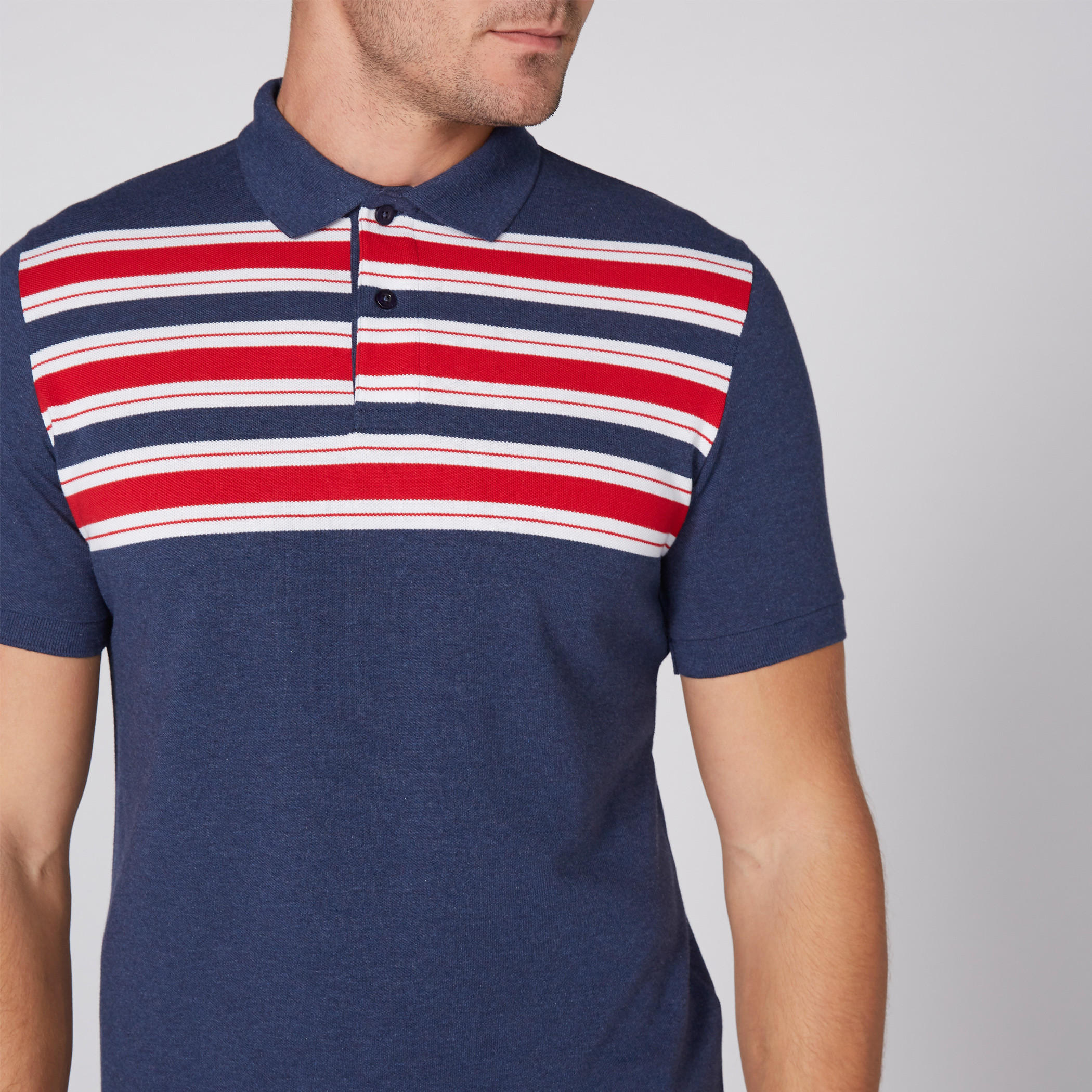 Striped T-Shirt with Polo Neck and Short Sleeves-men-clothing-tshirtsandpolos-tshirts-image-8