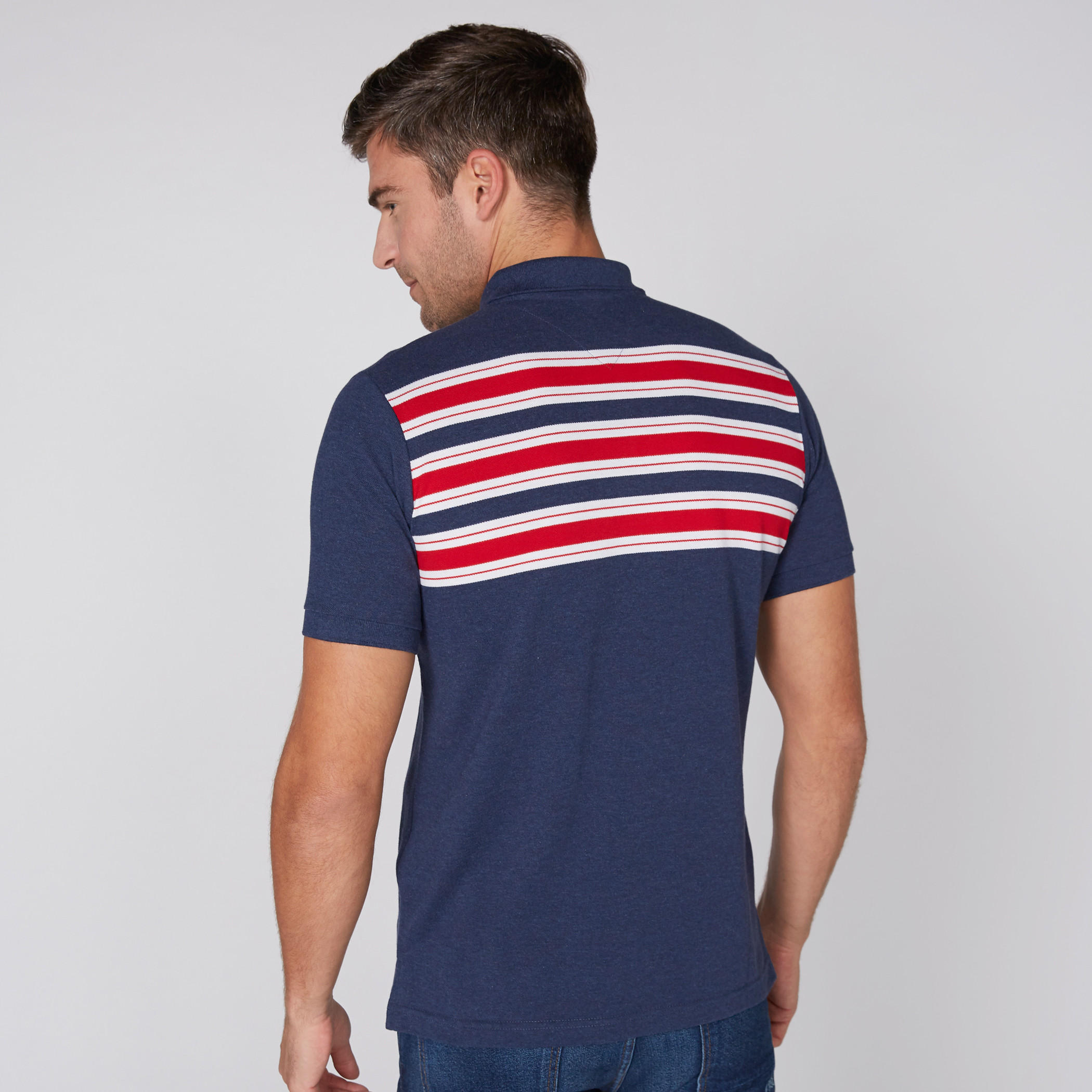 Striped T-Shirt with Polo Neck and Short Sleeves-men-clothing-tshirtsandpolos-tshirts-image-9