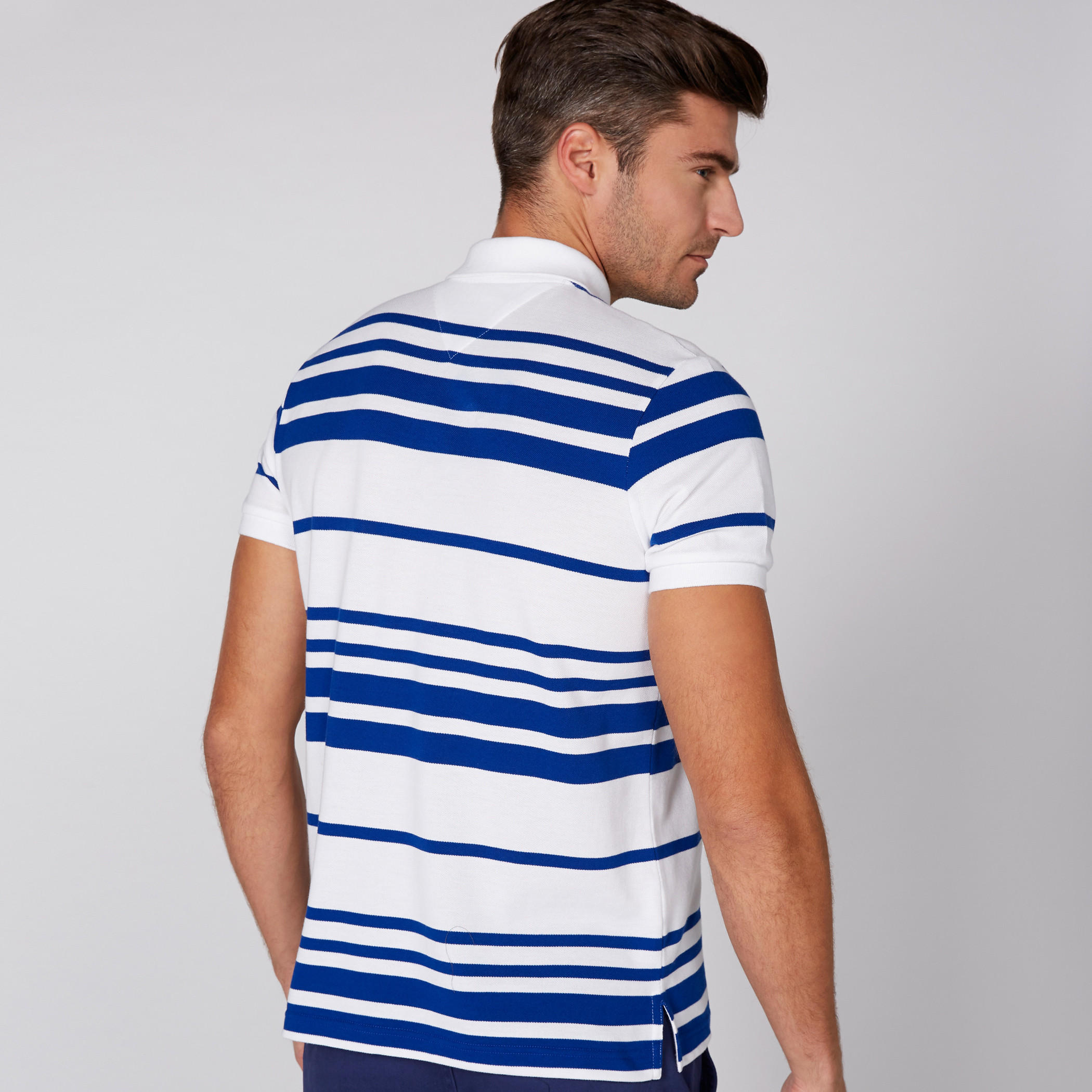 Striped T-Shirt with Polo Neck and Short Sleeves-men-clothing-tshirtsandpolos-tshirts-image-4