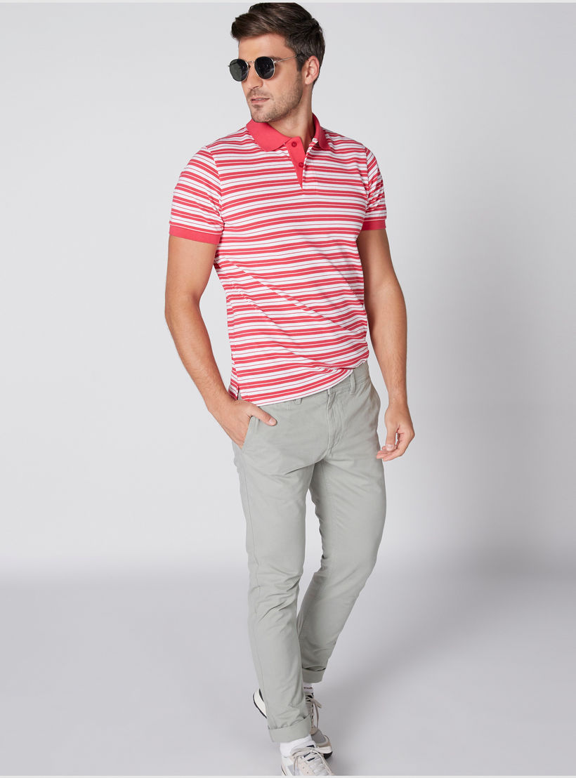 تيشيرت مقلّم بياقة بولو وأكمام قصيرة-men-clothing-tshirtsandpolos-tshirts-image-1