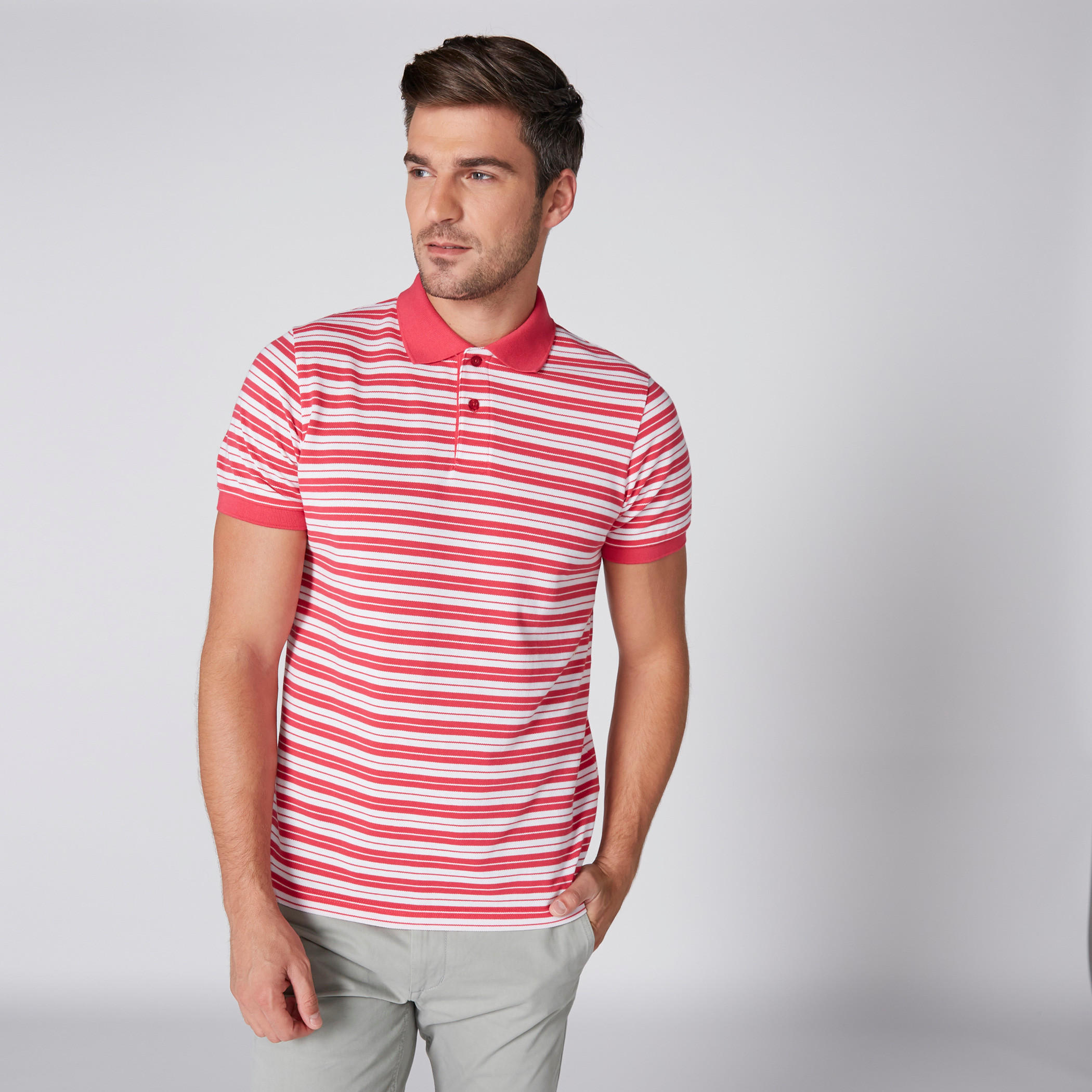 تيشيرت مقلّم بياقة بولو وأكمام قصيرة-men-clothing-tshirtsandpolos-tshirts-image-2