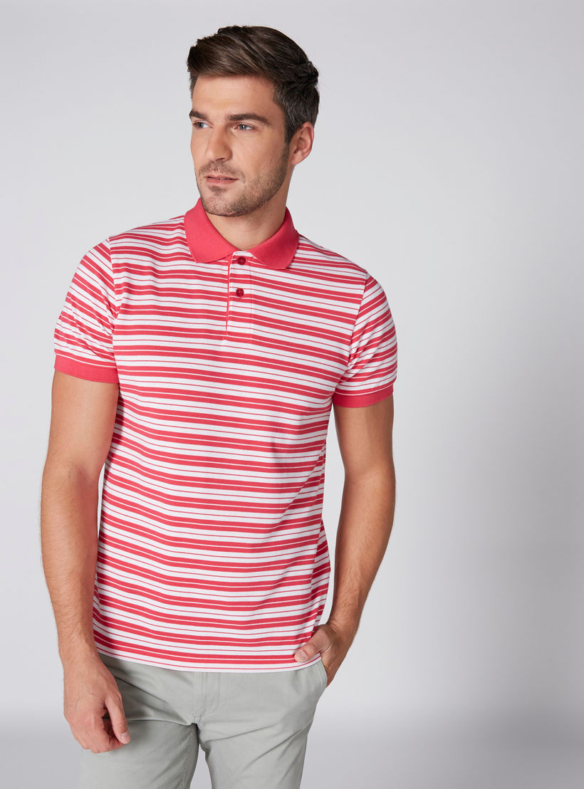 تيشيرت مقلّم بياقة بولو وأكمام قصيرة-men-clothing-tshirtsandpolos-tshirts-image-2