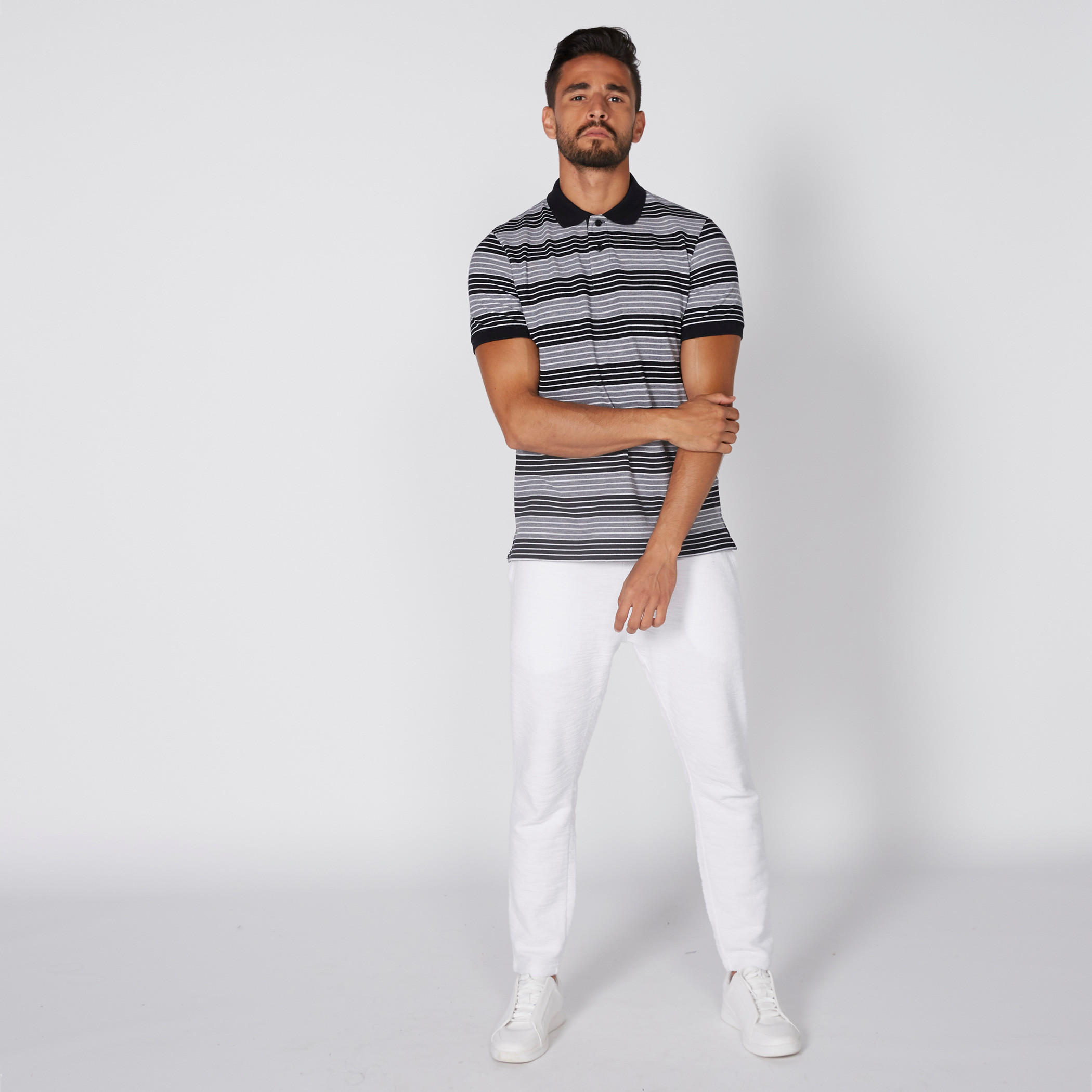 تيشيرت مقلّم بياقة بولو وأكمام قصيرة-men-clothing-tshirtsandpolos-tshirts-image-2