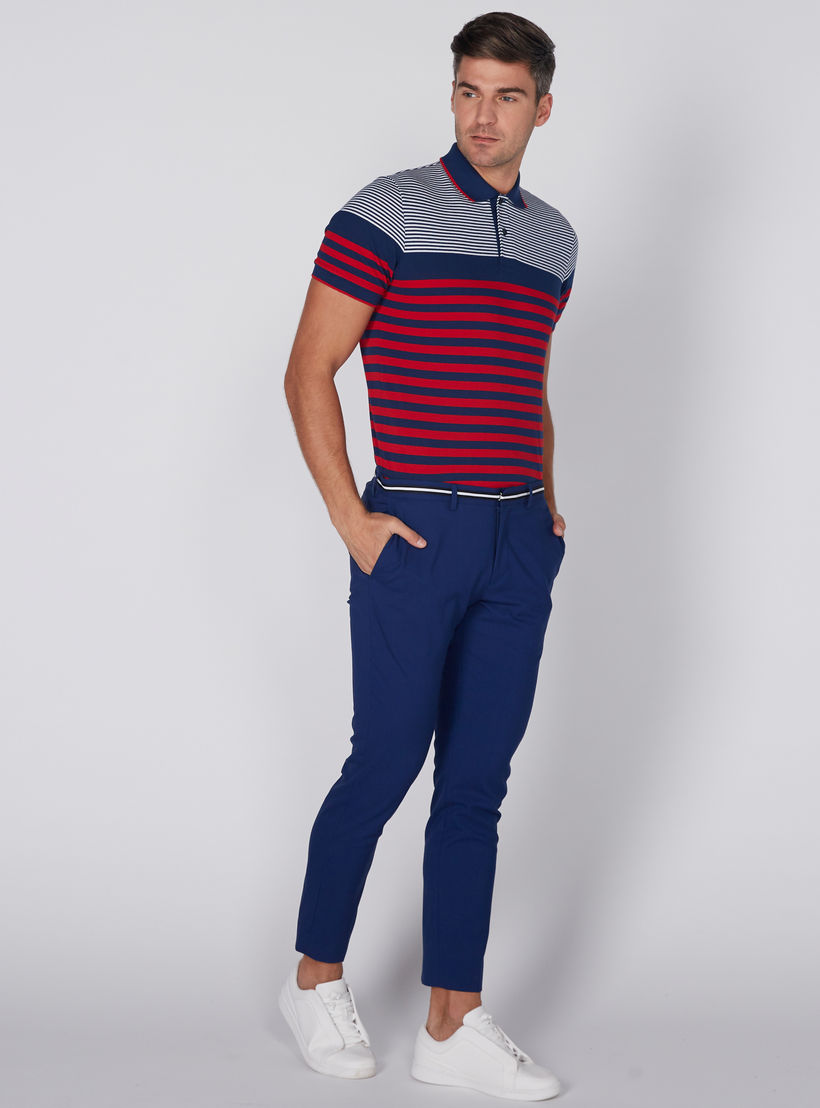 تيشيرت مقلّم بياقة بولو وأكمام قصيرة-men-clothing-tshirtsandpolos-polos-image-1