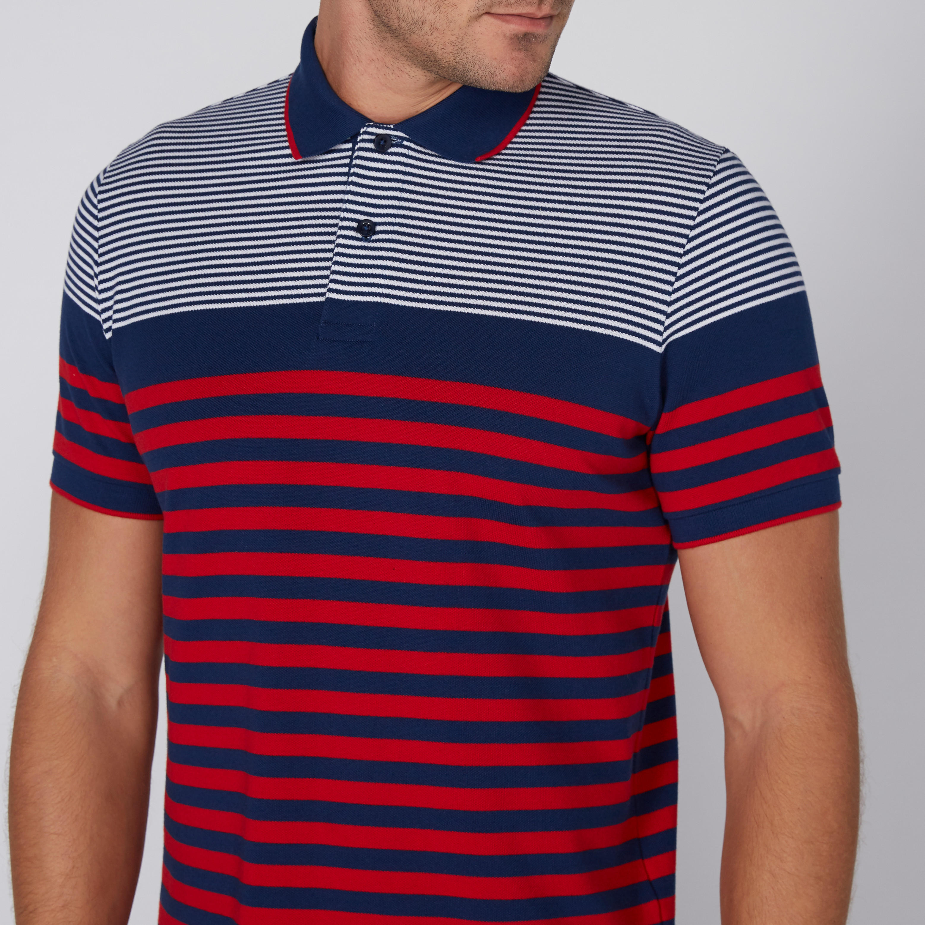 تيشيرت مقلّم بياقة بولو وأكمام قصيرة-men-clothing-tshirtsandpolos-polos-image-3