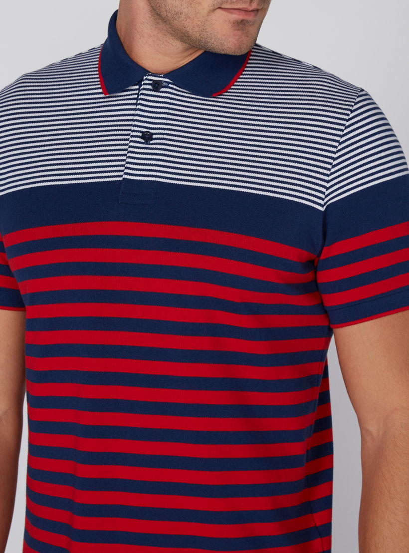 تيشيرت مقلّم بياقة بولو وأكمام قصيرة-men-clothing-tshirtsandpolos-polos-image-3