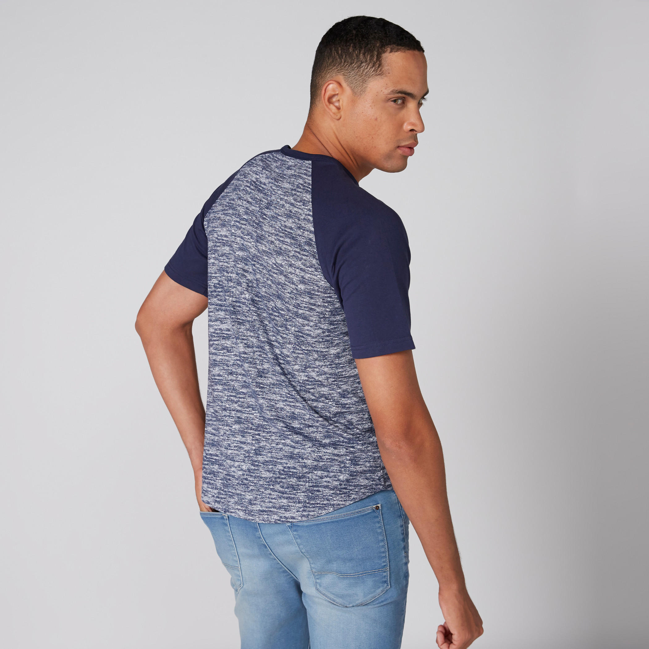 Printed T-Shirt with Round Neck and Raglan Sleeves-men-clothing-tshirtsandpolos-tshirts-image-2