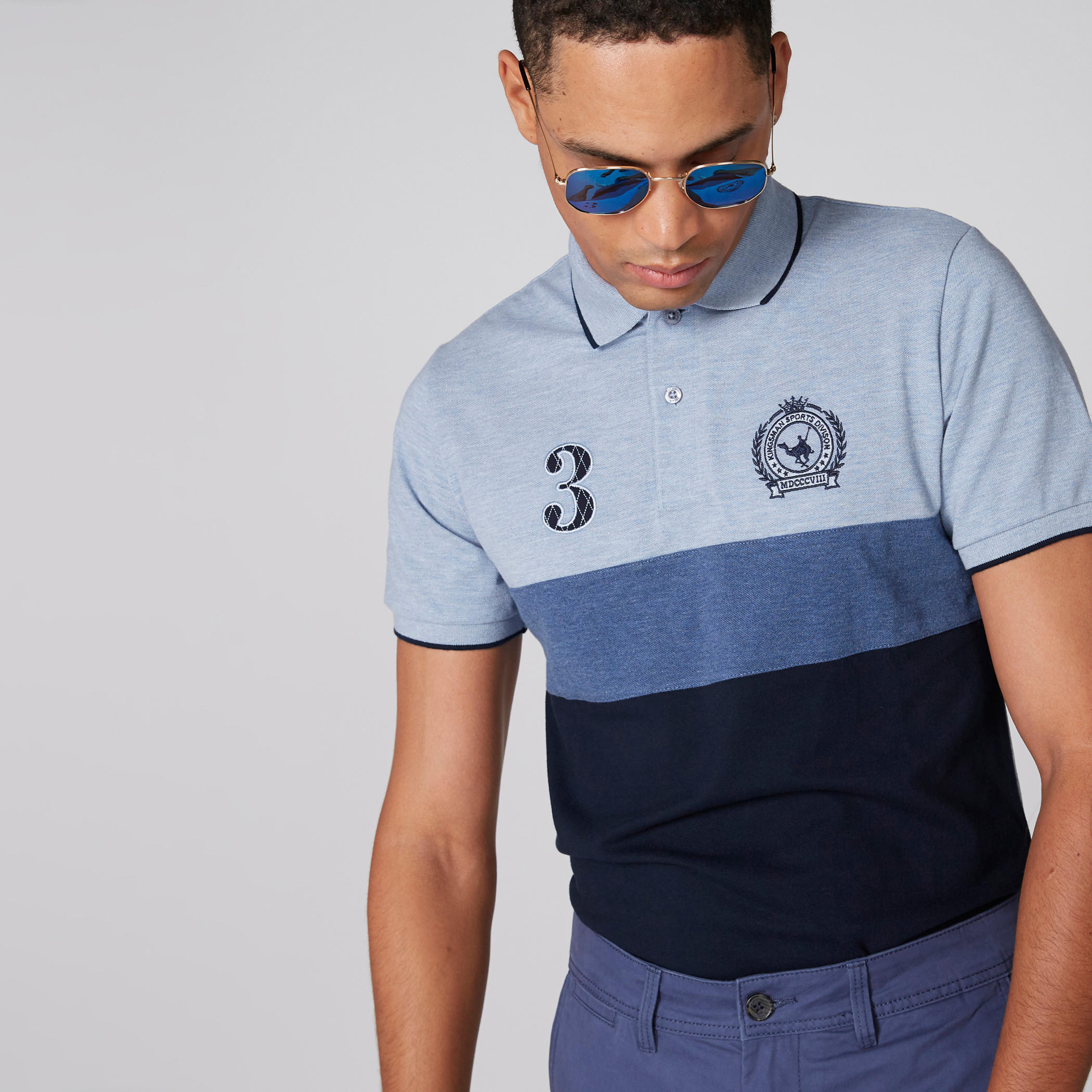 تيشيرت مطرّز بياقة بولو وأكمام قصيرة-men-clothing-tshirtsandpolos-polos-image-1