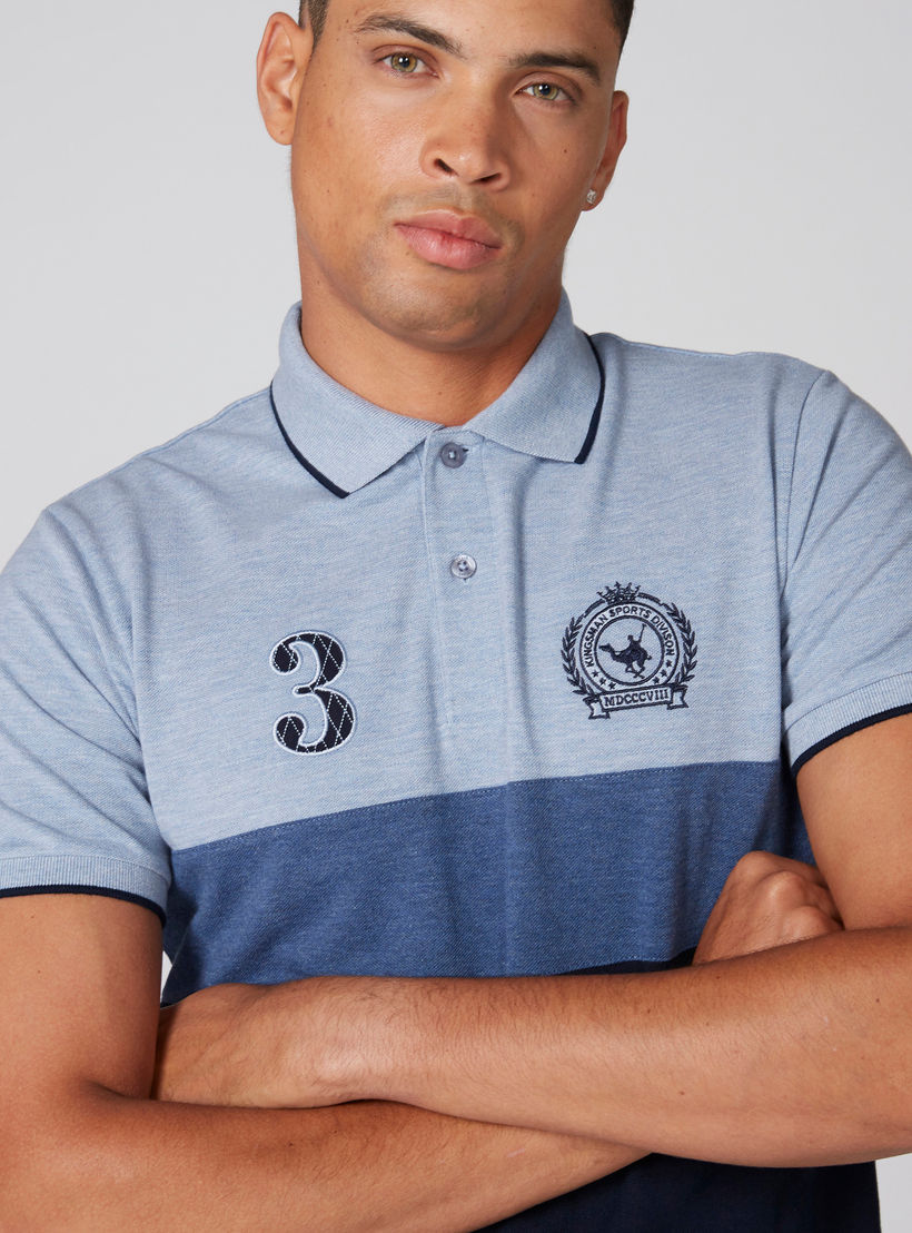 تيشيرت مطرّز بياقة بولو وأكمام قصيرة-men-clothing-tshirtsandpolos-polos-image-4