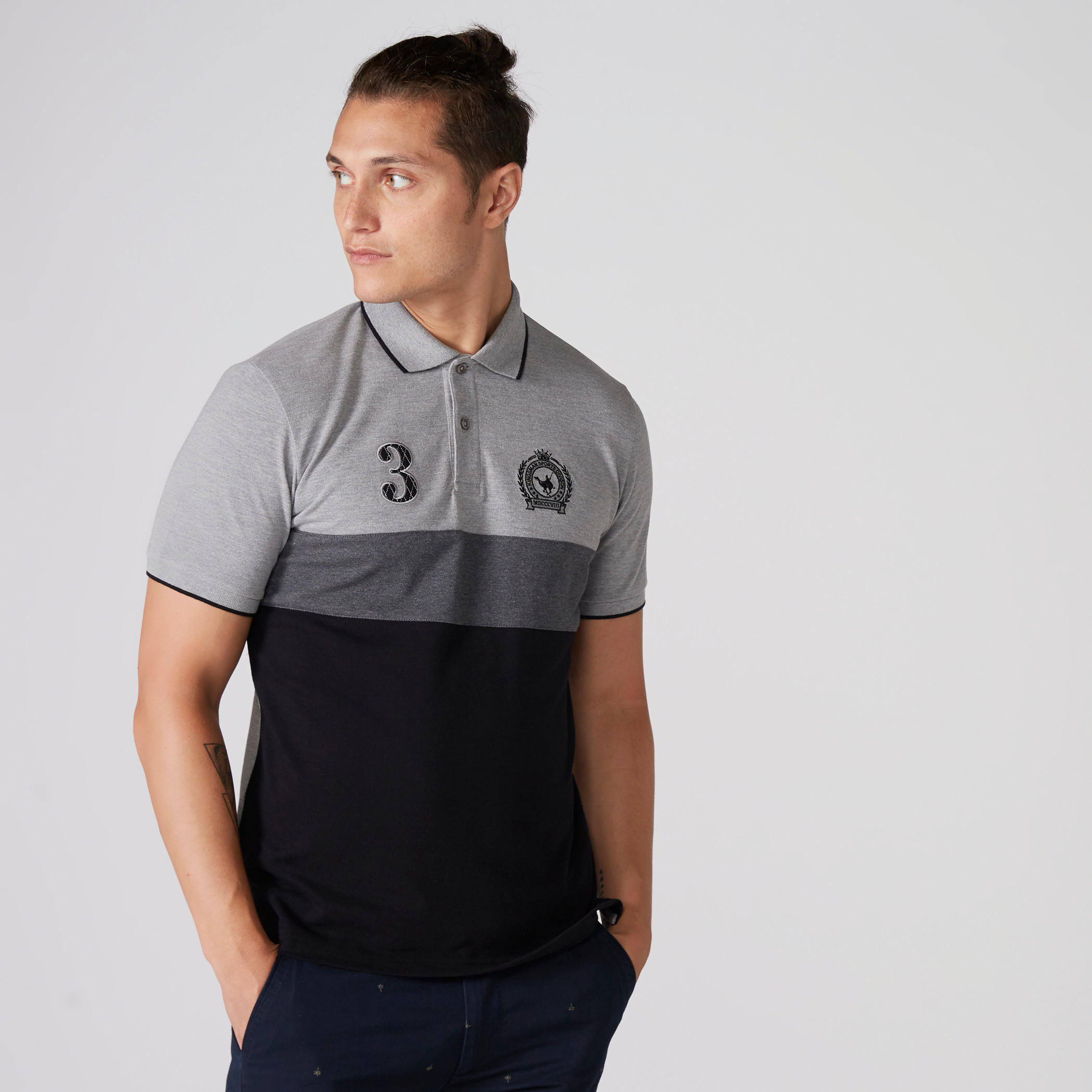 Embroidered T-Shirt with Polo Neck and Short Sleeves-men-clothing-tshirtsandpolos-polos-image-3