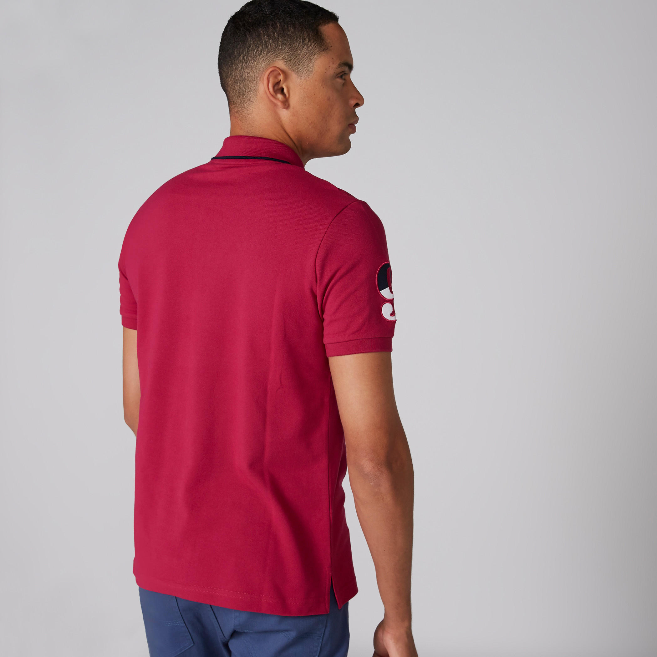 تيشيرت مطرّز بياقة بولو وأكمام قصيرة-men-clothing-tshirtsandpolos-polos-image-2