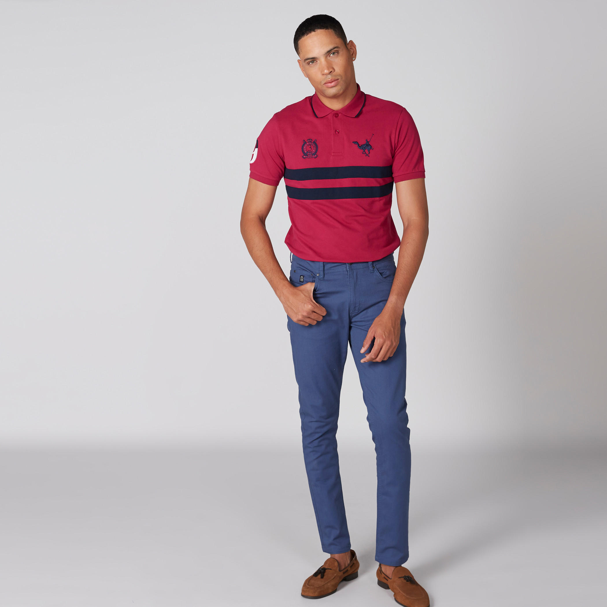 Embroidered T-Shirt with Polo Neck and Short Sleeves-men-clothing-tshirtsandpolos-polos-image-3