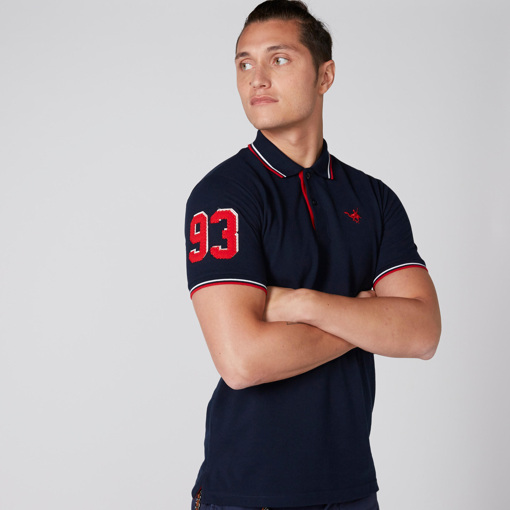 تيشيرت مطرّز بياقة بولو وأكمام قصيرة-men-clothing-tshirtsandpolos-polos-image-3