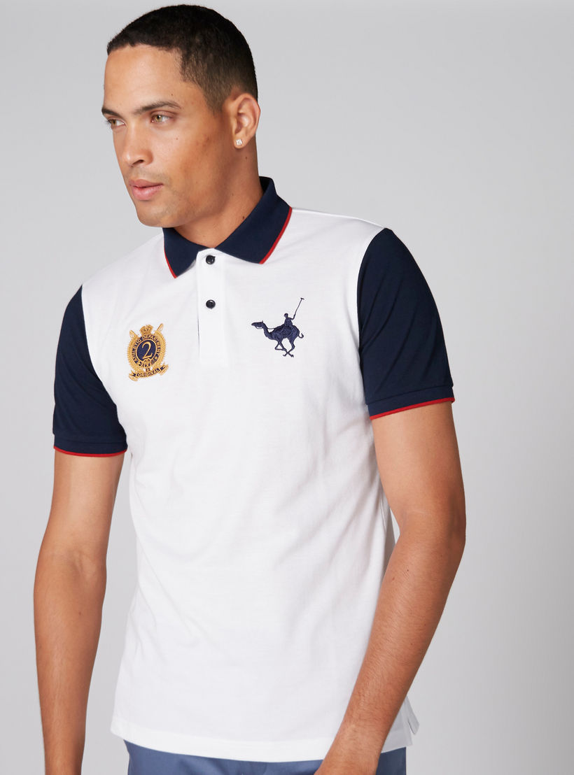 تيشيرت مطرّز بياقة بولو وأكمام قصيرة-men-clothing-tshirtsandpolos-polos-image-3