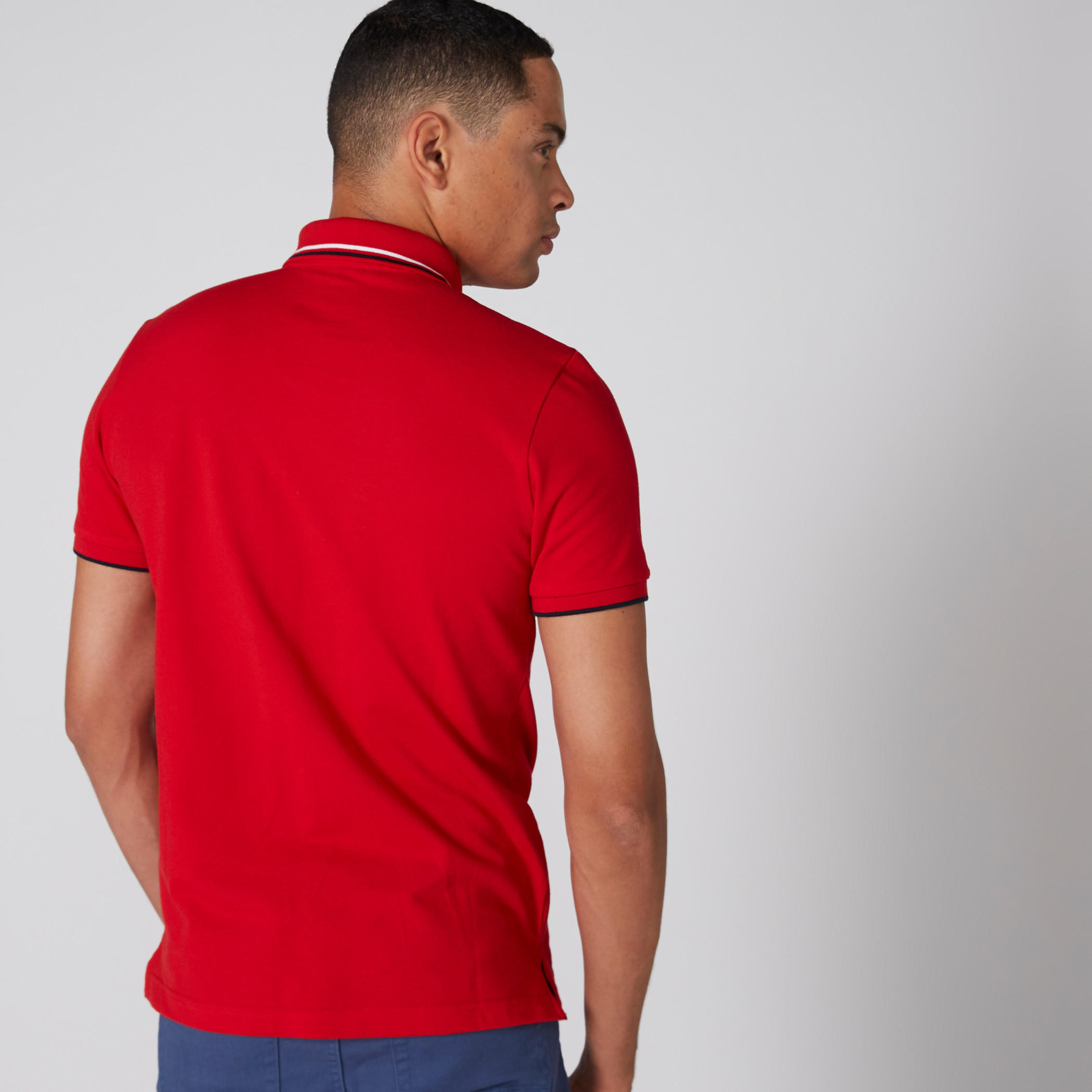 تيشيرت مطرّز بياقة بولو وأكمام قصيرة-men-clothing-tshirtsandpolos-polos-image-2