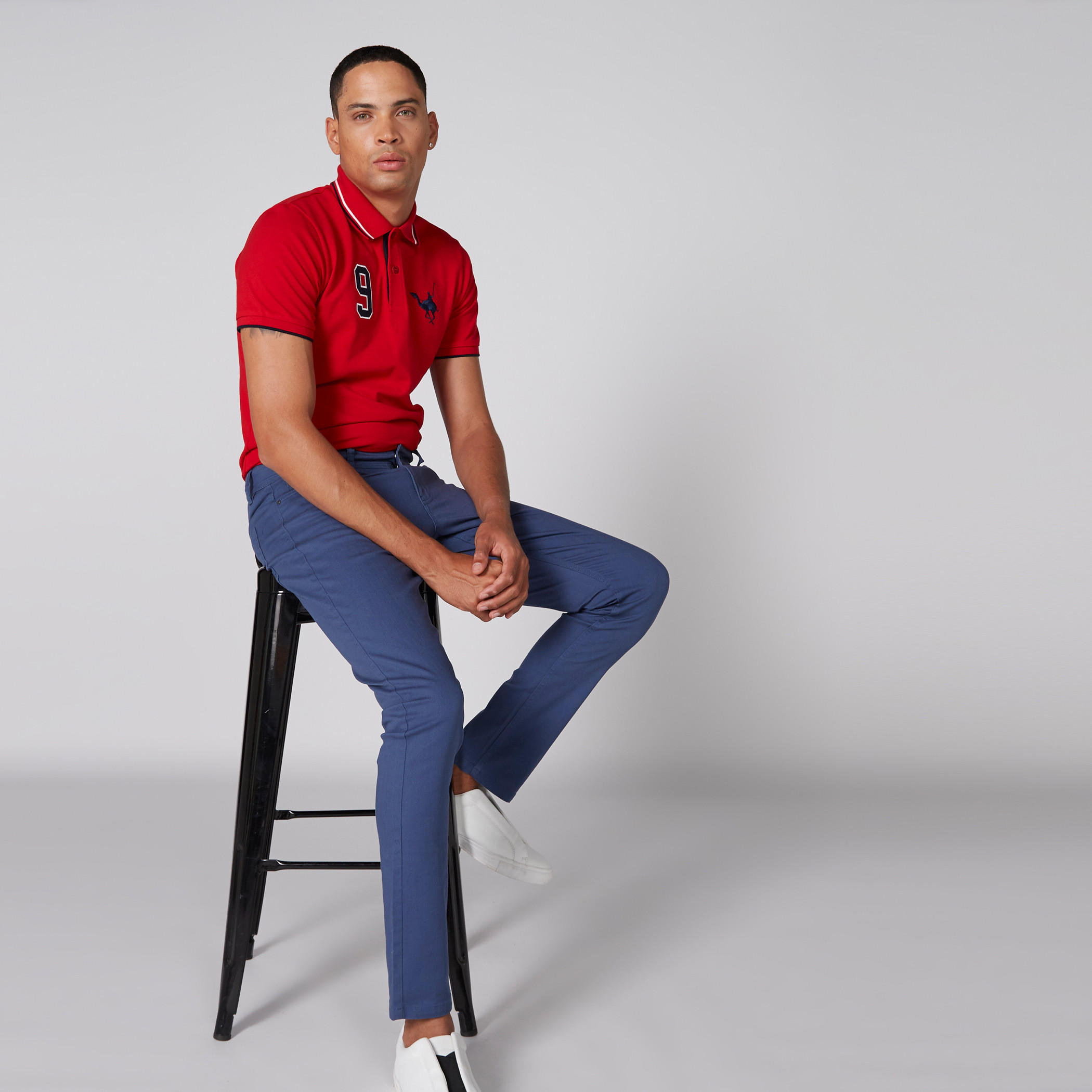 تيشيرت مطرّز بياقة بولو وأكمام قصيرة-men-clothing-tshirtsandpolos-polos-image-3