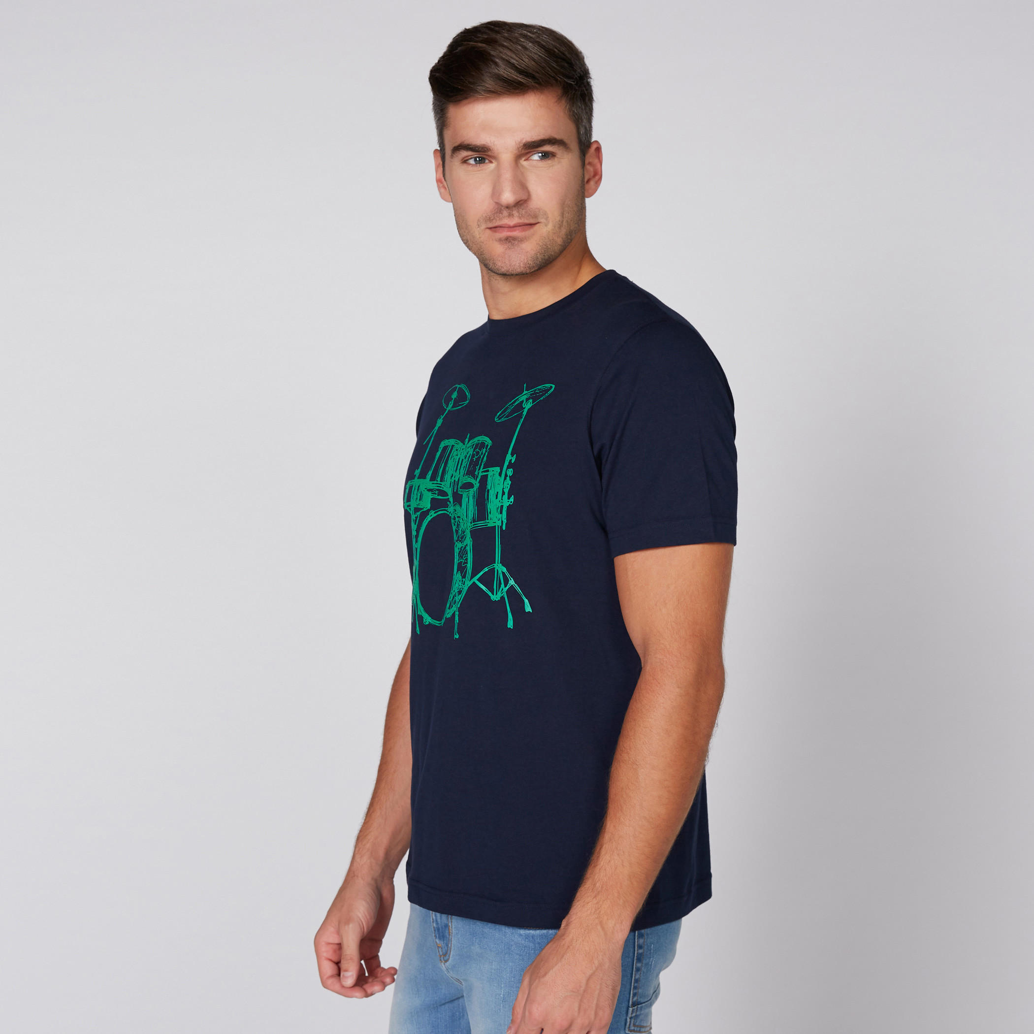 Printed T-Shirt with Round Neck and Short Sleeves-men-clothing-tshirtsandpolos-tshirts-image-3
