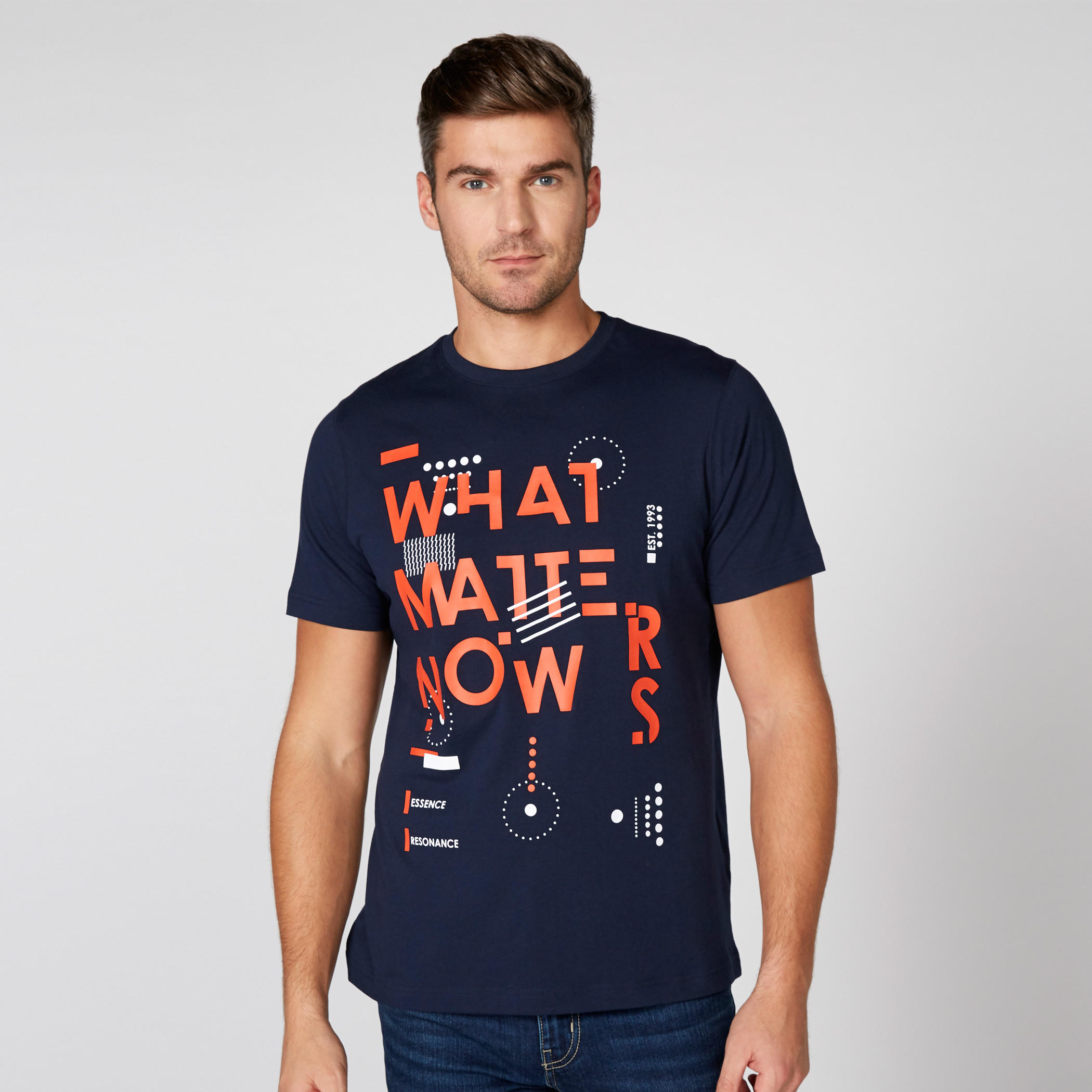 Printed T-Shirt with Round Neck and Short Sleeves-men-clothing-tshirtsandpolos-tshirts-image-1