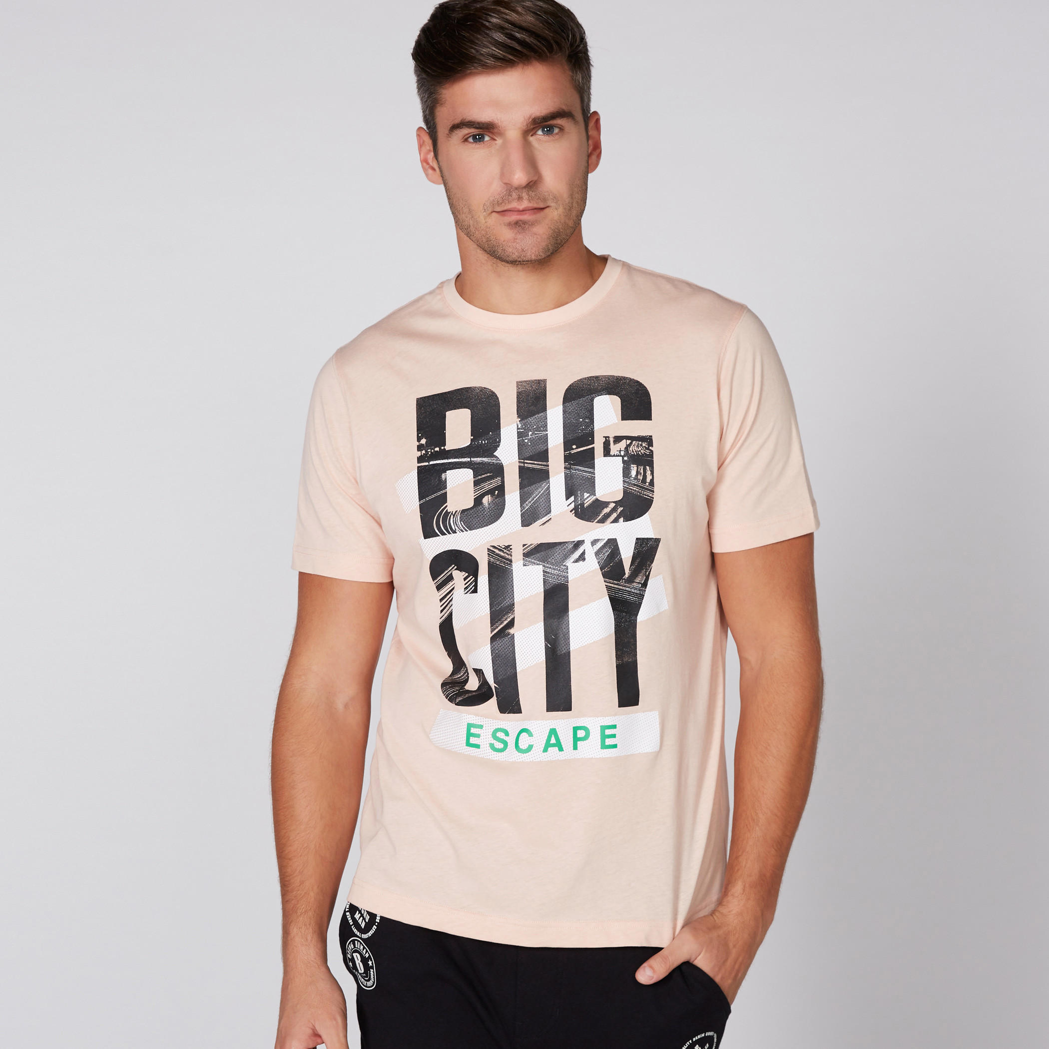 Printed T-Shirt with Round Neck and Short Sleeves-men-clothing-tshirtsandpolos-tshirts-image-1