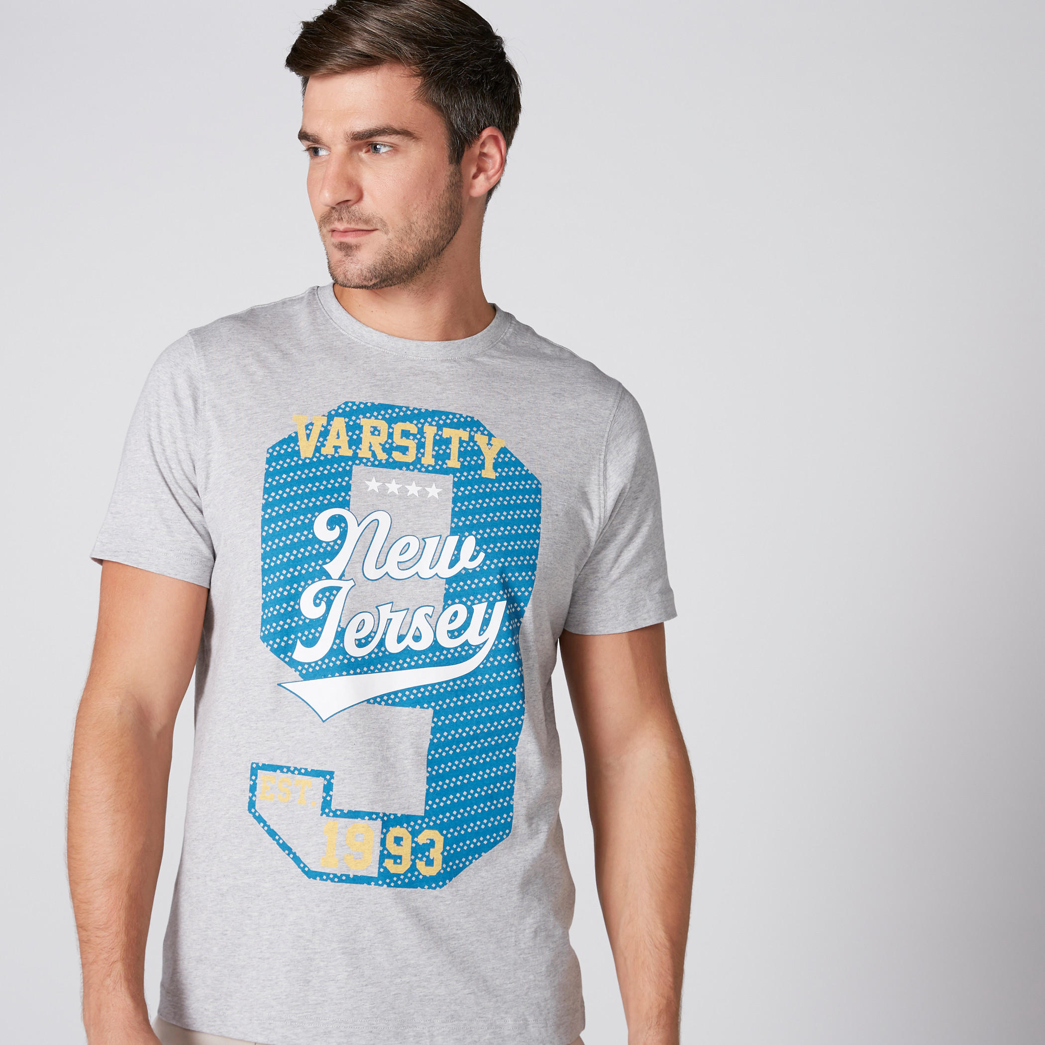 Printed T-Shirt with Round Neck and Short Sleeves-men-clothing-tshirtsandpolos-tshirts-image-1
