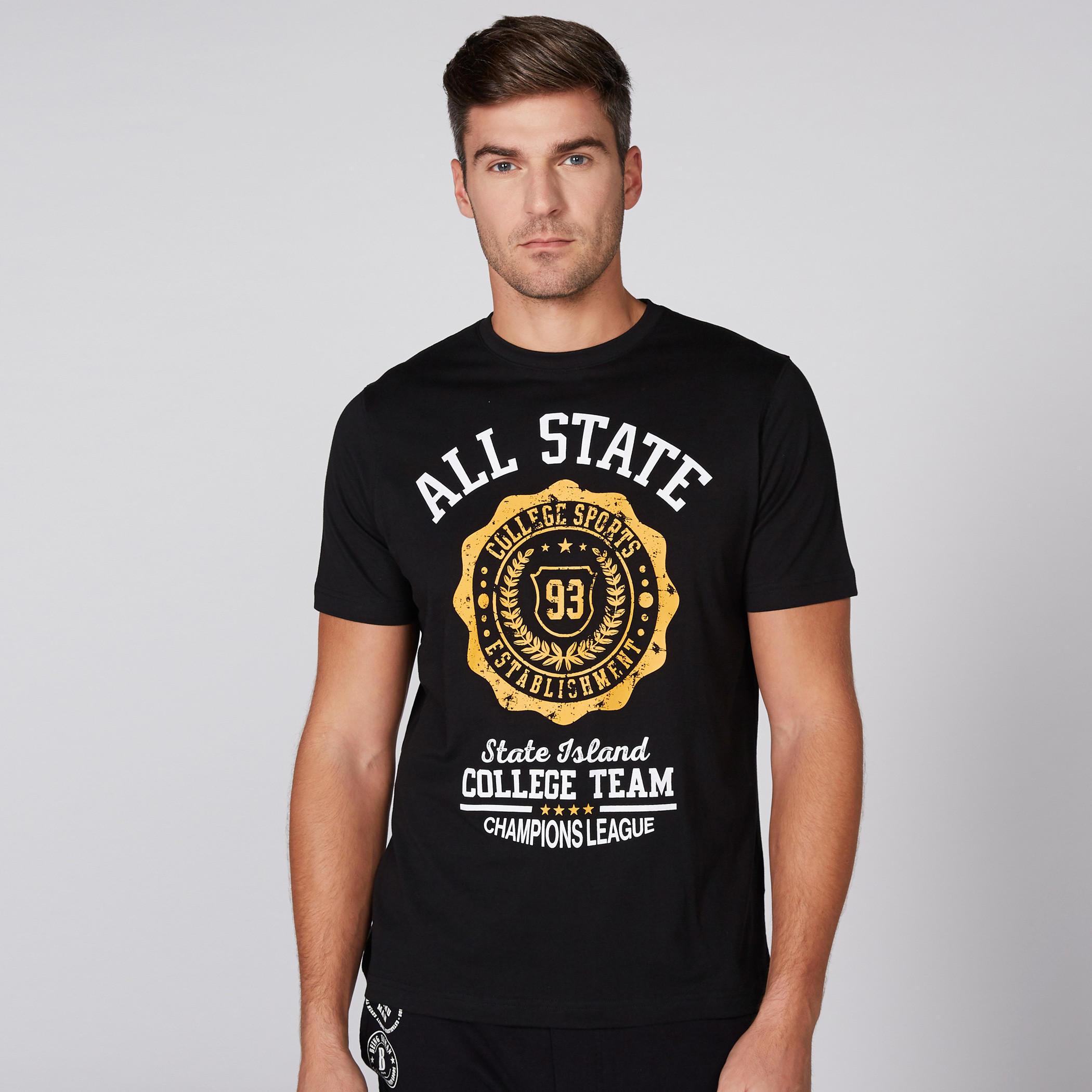 Printed T-Shirt with Round Neck and Short Sleeves-men-clothing-tshirtsandpolos-tshirts-image-1