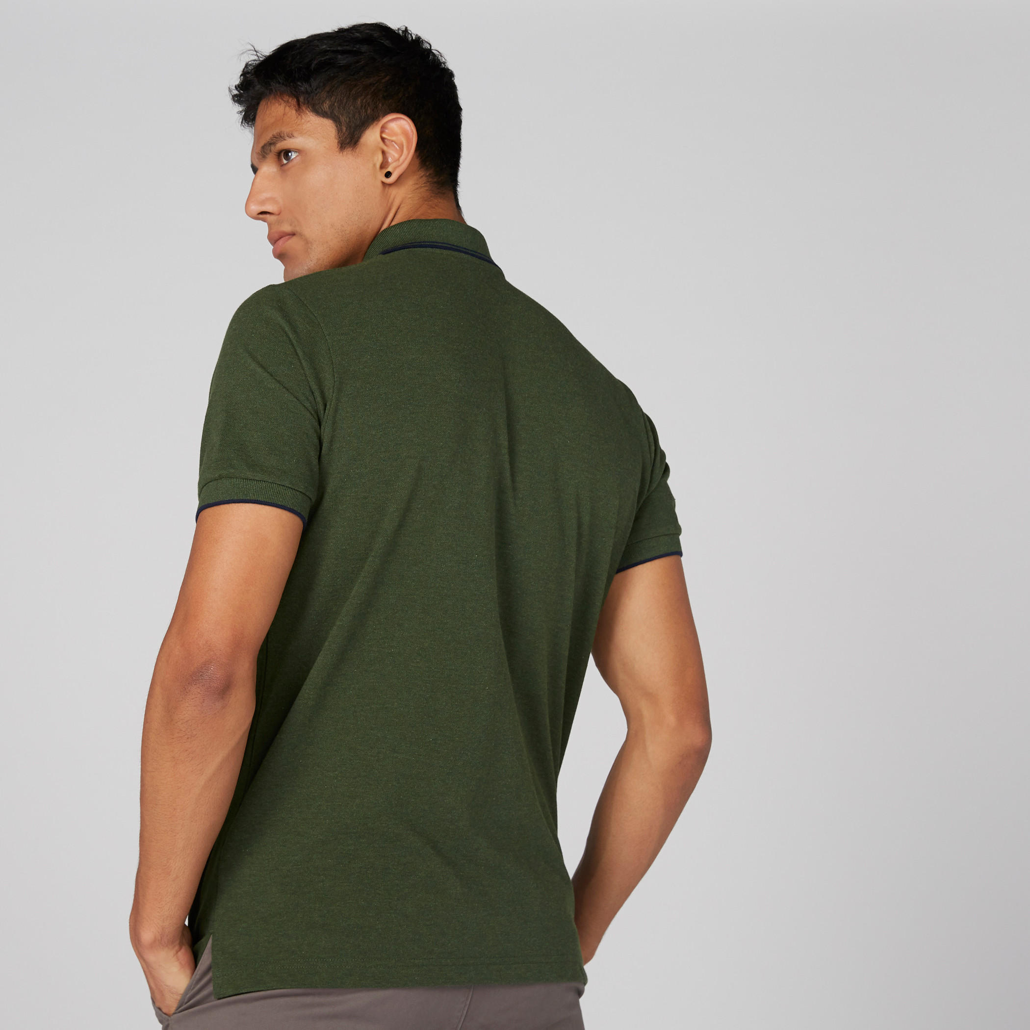Polo Neck T-Shirt with Short Sleeves-men-clothing-tshirtsandpolos-polos-image-2