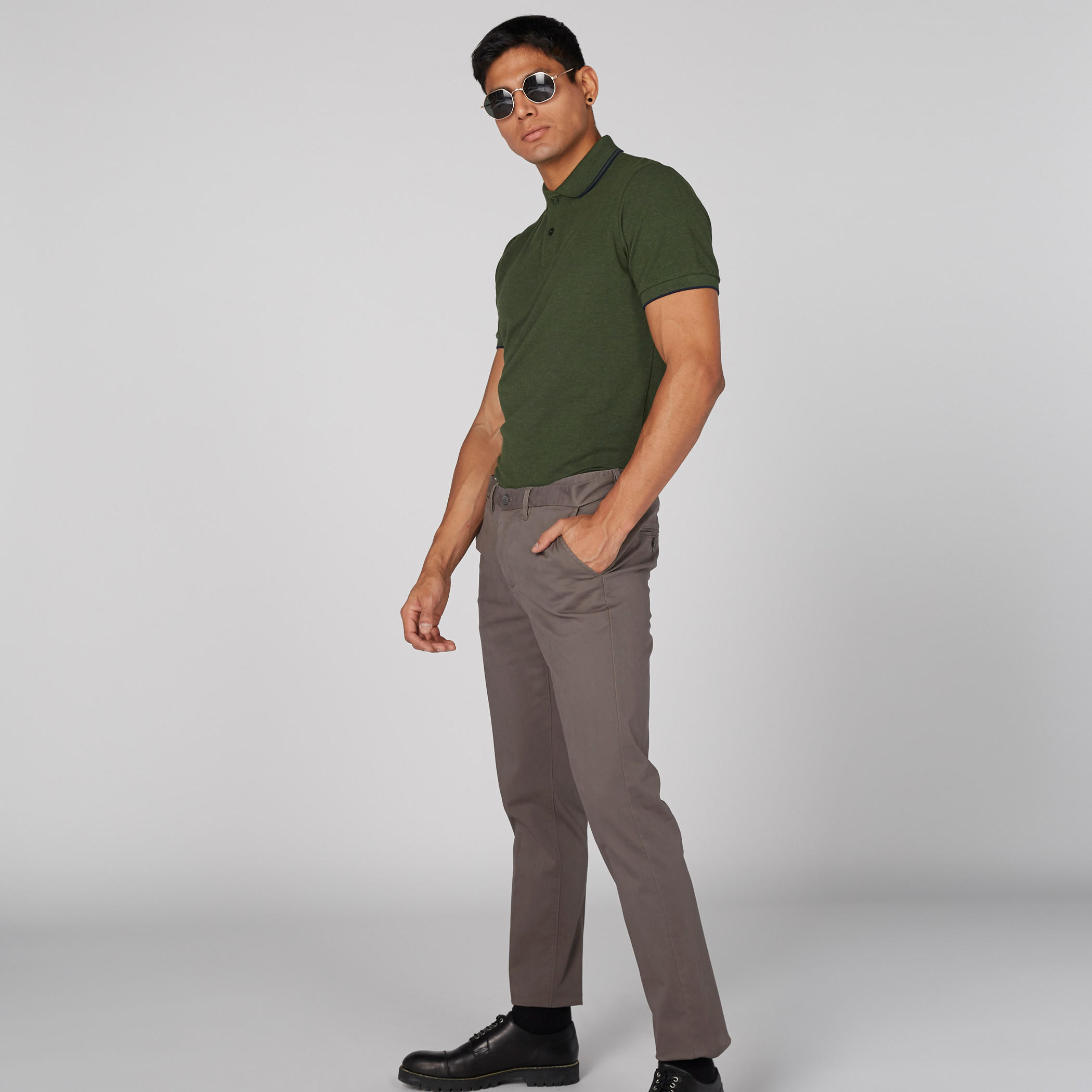 Polo Neck T-Shirt with Short Sleeves-men-clothing-tshirtsandpolos-polos-image-3