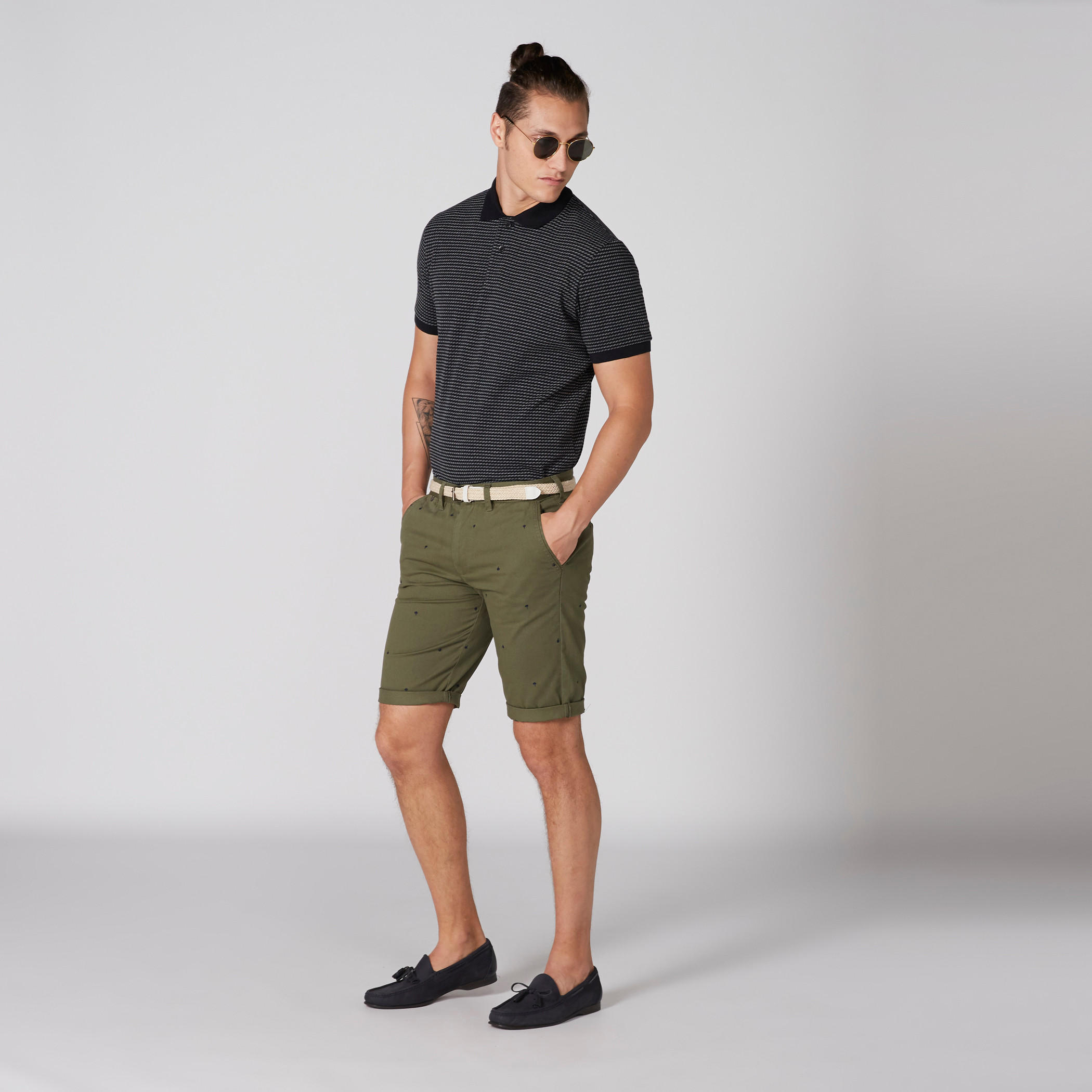 تيشيرت مقلّم بياقة بولو وأكمام قصيرة-men-clothing-tshirtsandpolos-polos-image-1