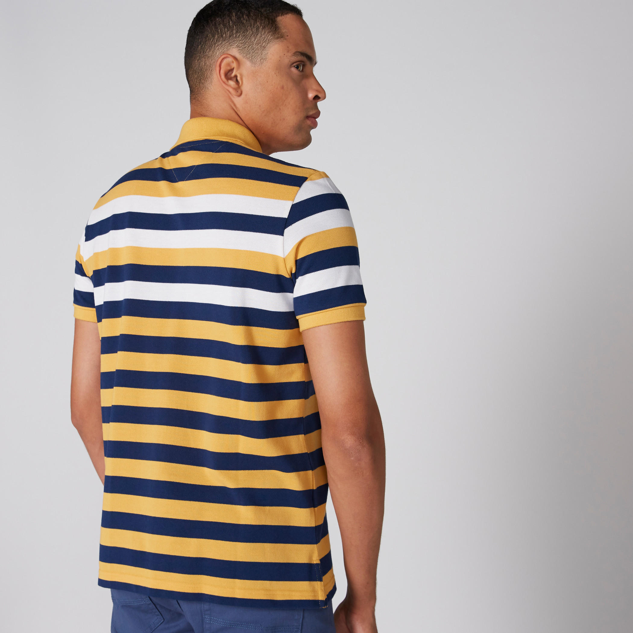 تيشيرت مقلّم بياقة بولو وأكمام قصيرة-men-clothing-tshirtsandpolos-polos-image-2