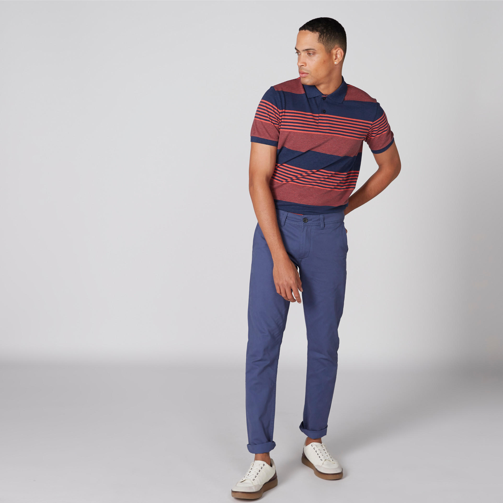 تيشيرت مقلّم بياقة بولو وأكمام قصيرة-men-clothing-tshirtsandpolos-polos-image-1