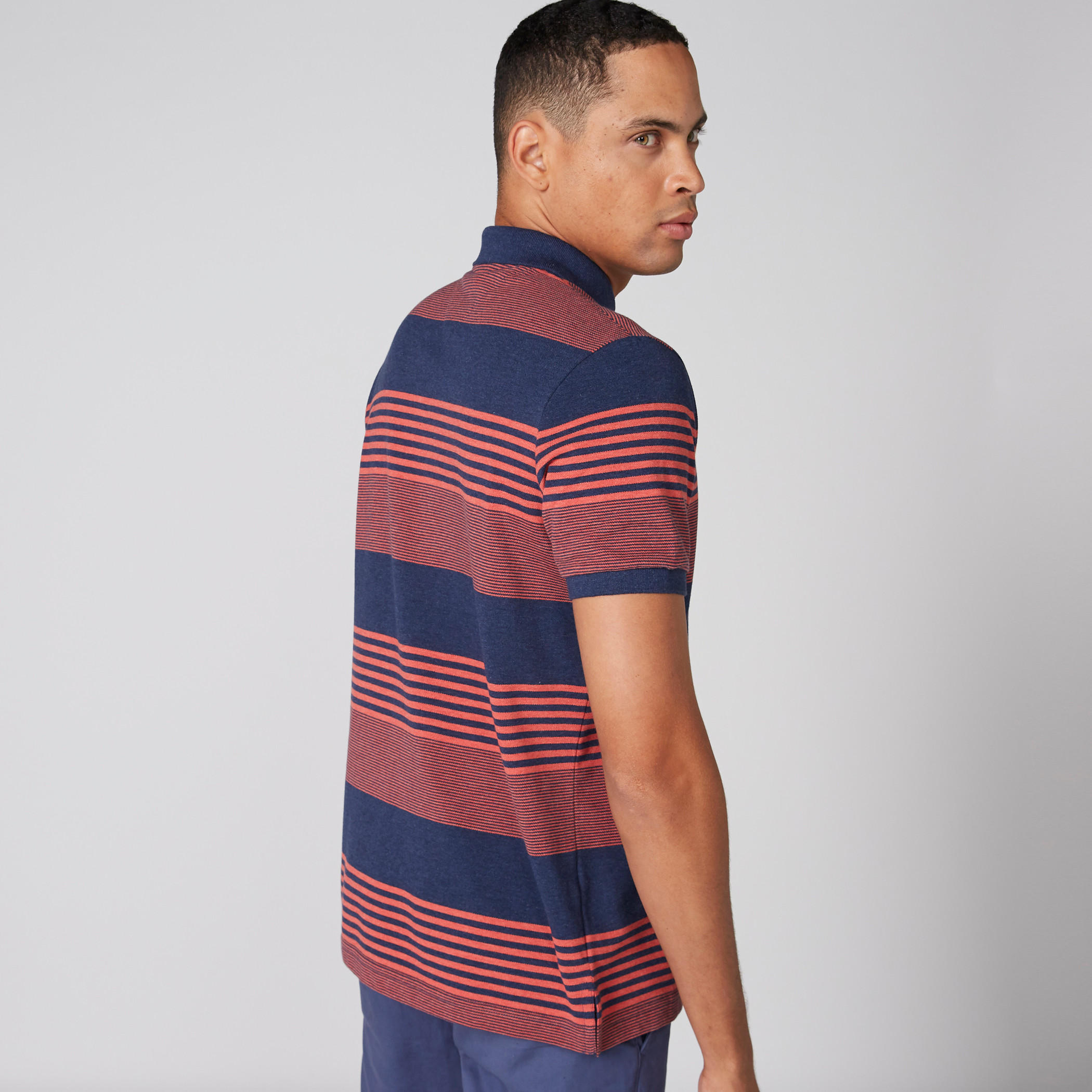 تيشيرت مقلّم بياقة بولو وأكمام قصيرة-men-clothing-tshirtsandpolos-polos-image-2
