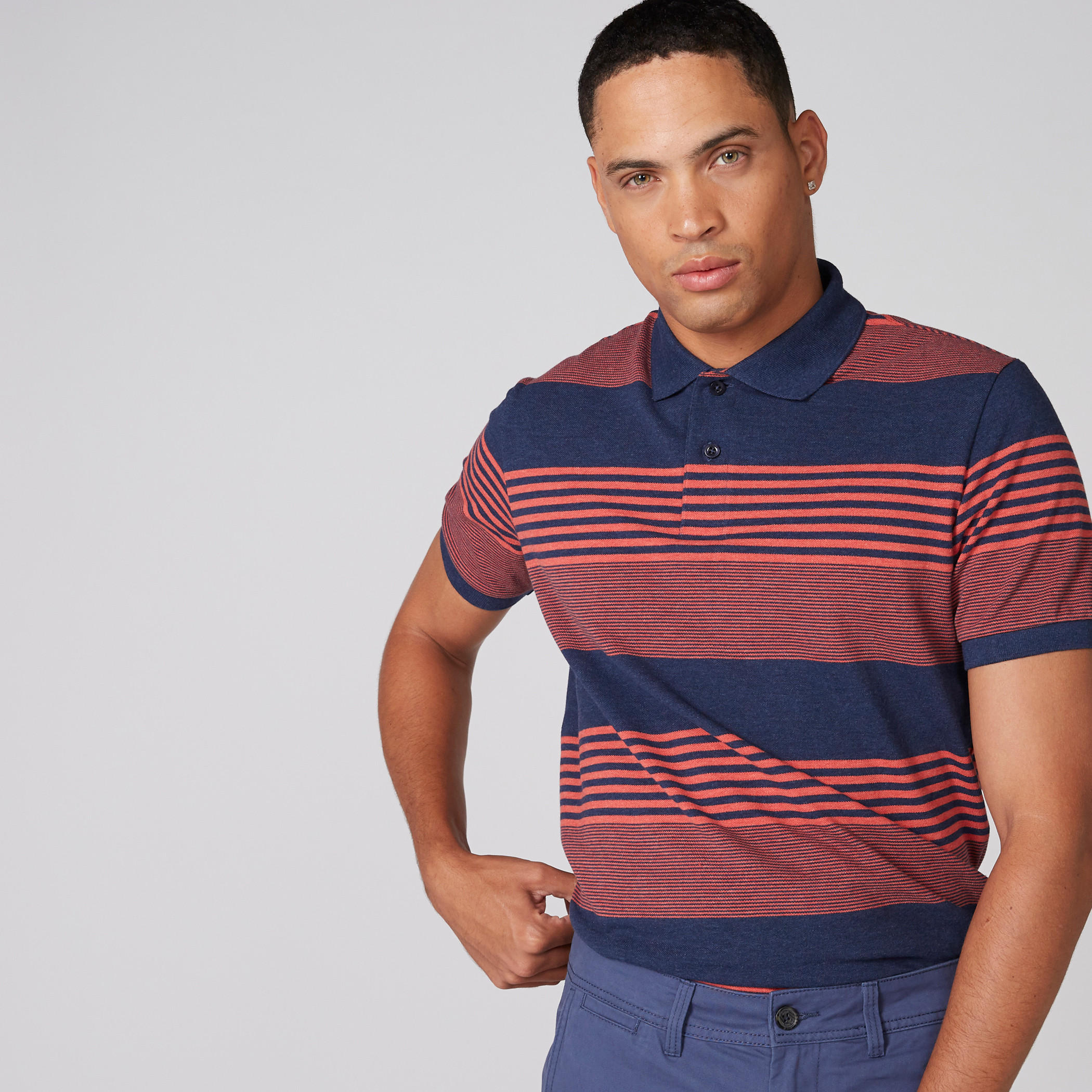تيشيرت مقلّم بياقة بولو وأكمام قصيرة-men-clothing-tshirtsandpolos-polos-image-3