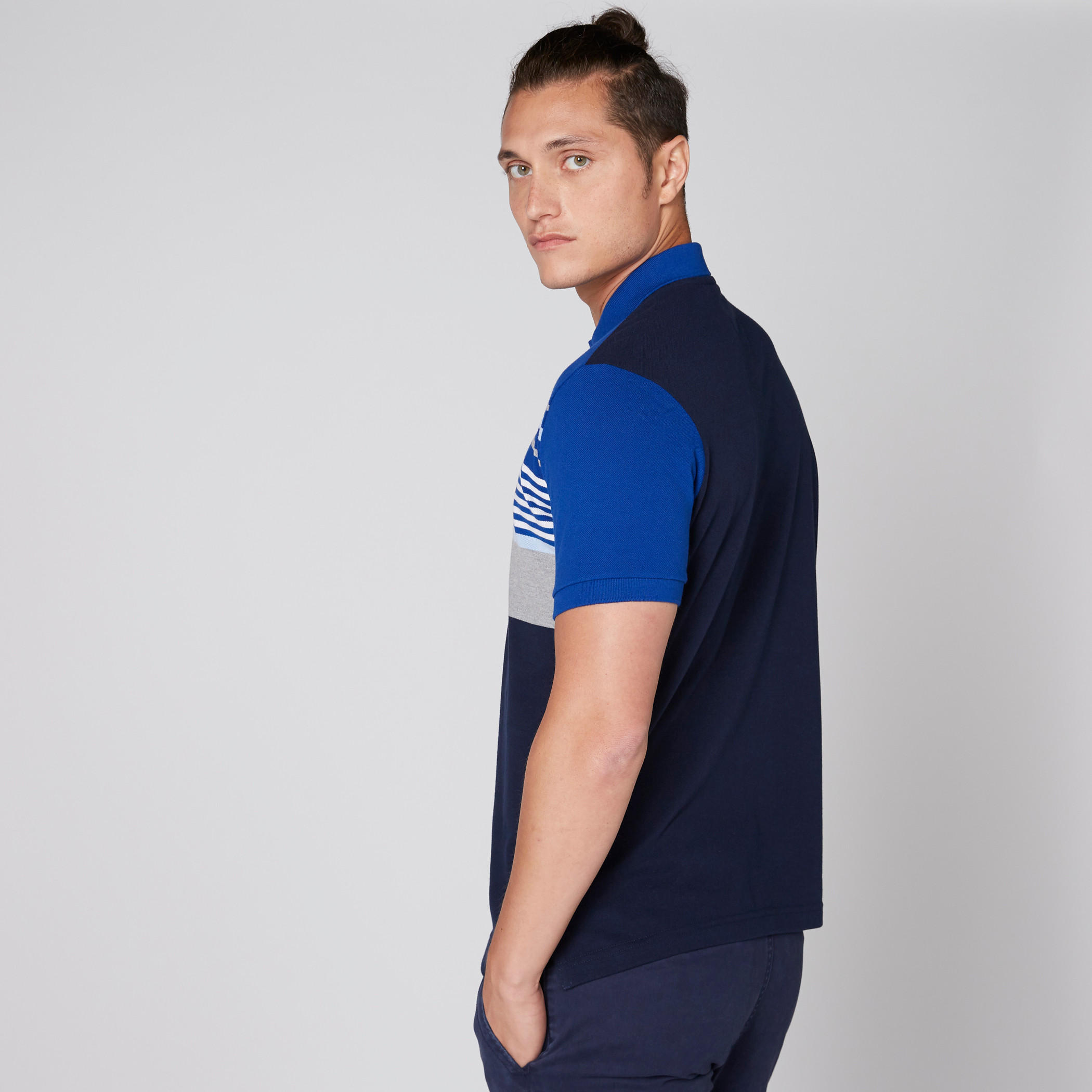 تيشيرت مقلّم بياقة بولو وأكمام قصيرة-men-clothing-tshirtsandpolos-polos-image-1