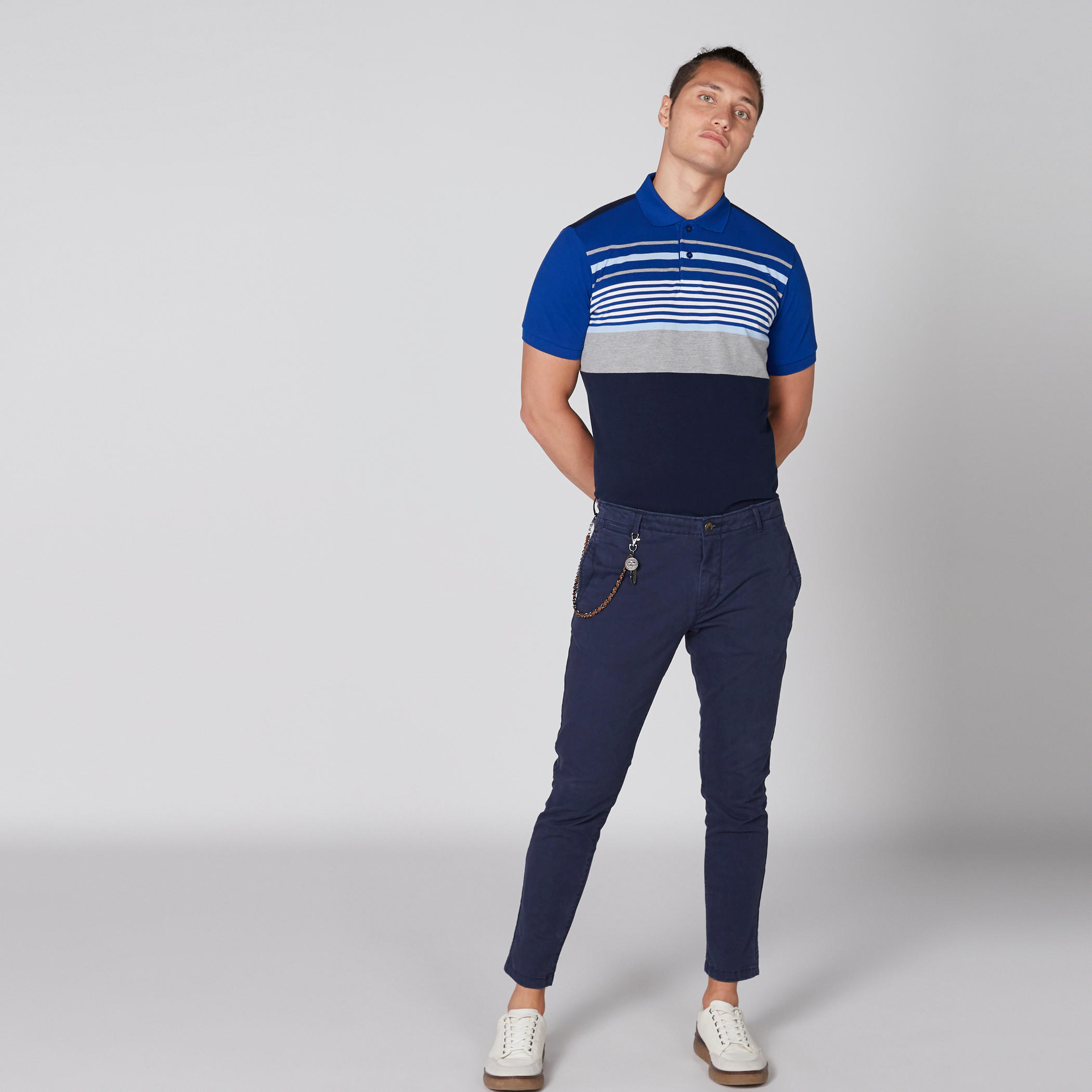 تيشيرت مقلّم بياقة بولو وأكمام قصيرة-men-clothing-tshirtsandpolos-polos-image-3