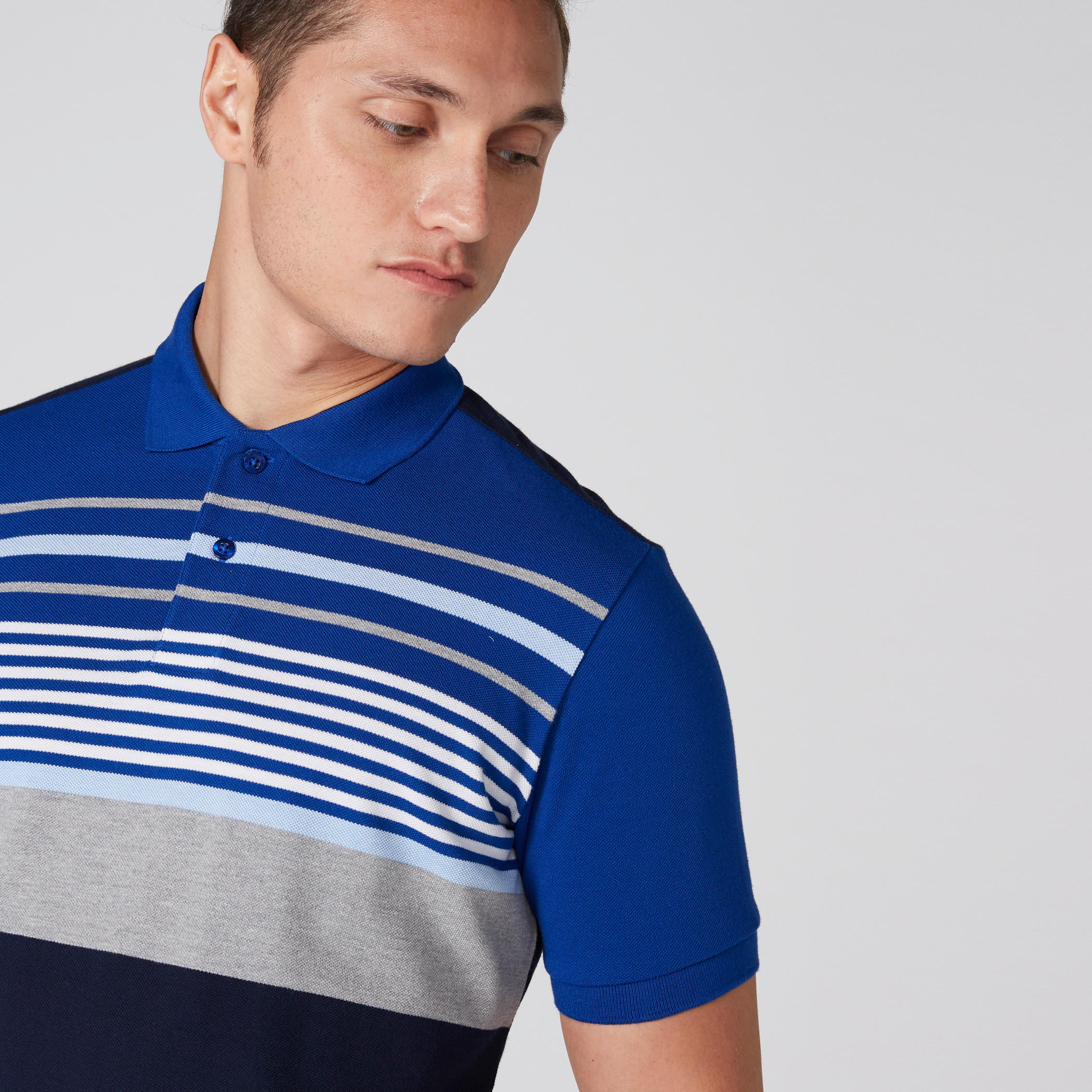 تيشيرت مقلّم بياقة بولو وأكمام قصيرة-men-clothing-tshirtsandpolos-polos-image-4