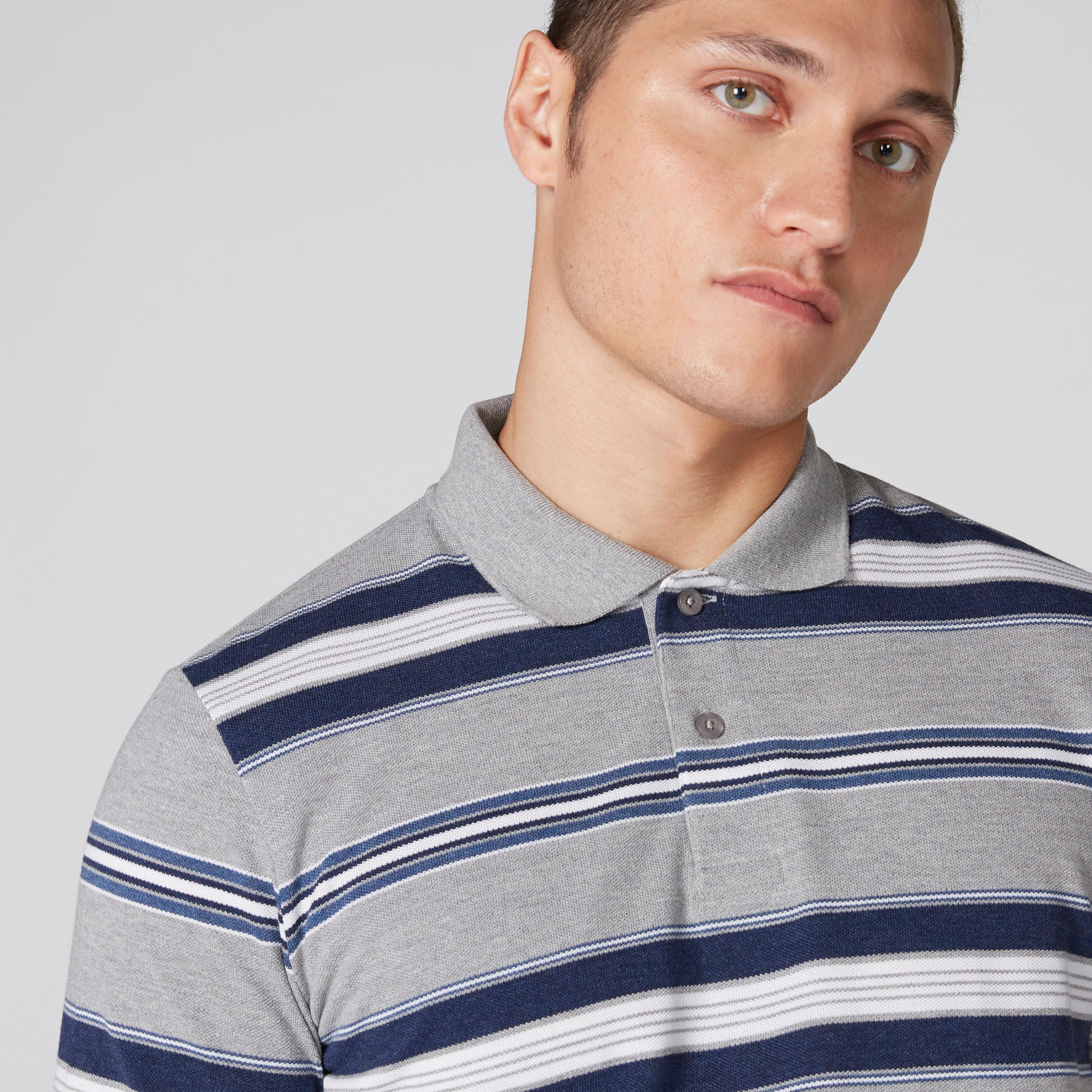 تيشيرت مقلّم بياقة بولو وأكمام قصيرة-men-clothing-tshirtsandpolos-polos-image-4