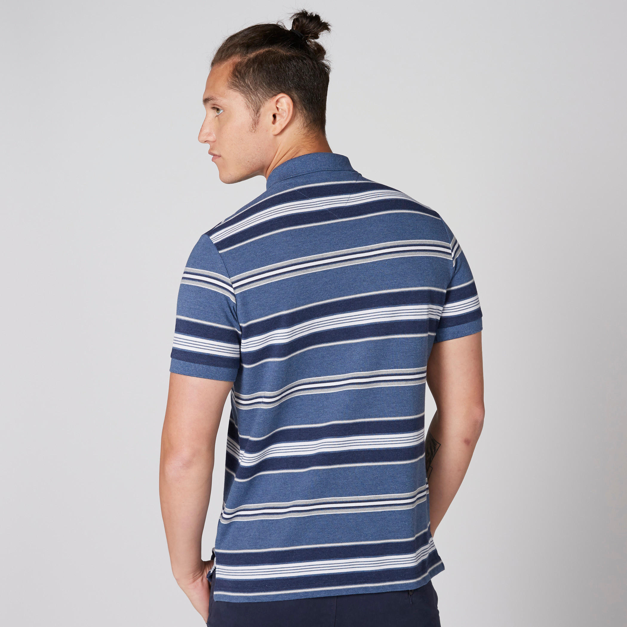 تيشيرت مقلّم بياقة بولو وأكمام قصيرة-men-clothing-tshirtsandpolos-polos-image-2