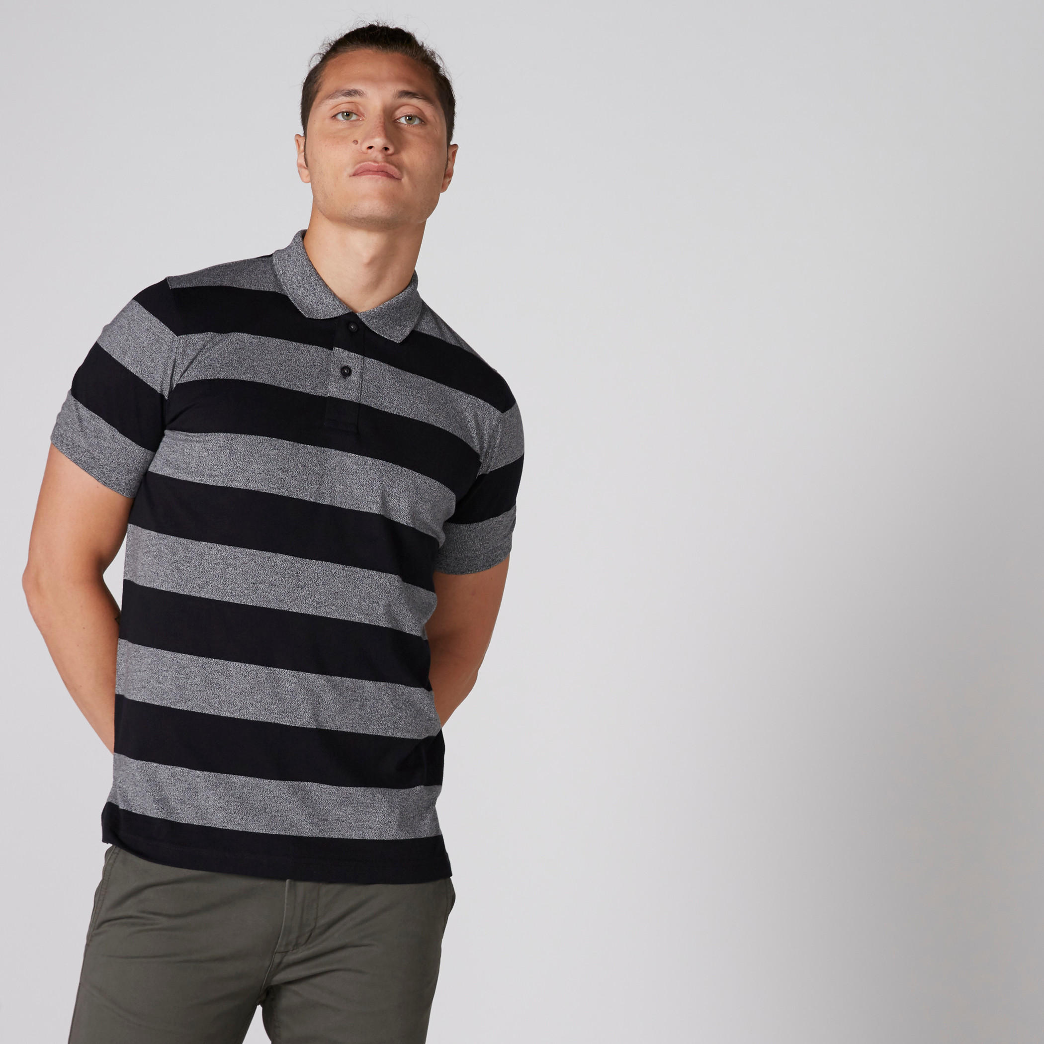 تيشيرت مقلّم بياقة بولو وأكمام قصيرة-men-clothing-tshirtsandpolos-polos-image-3