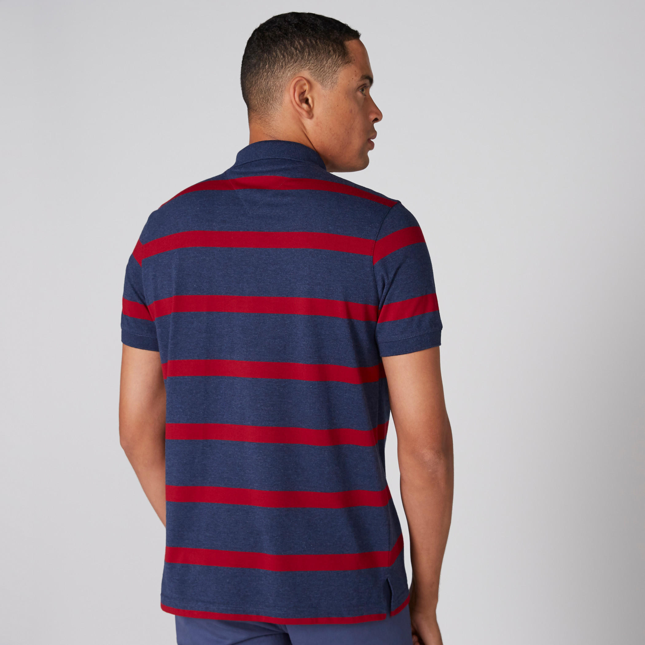 تيشيرت مقلّم بياقة بولو وأكمام قصيرة-men-clothing-tshirtsandpolos-polos-image-2