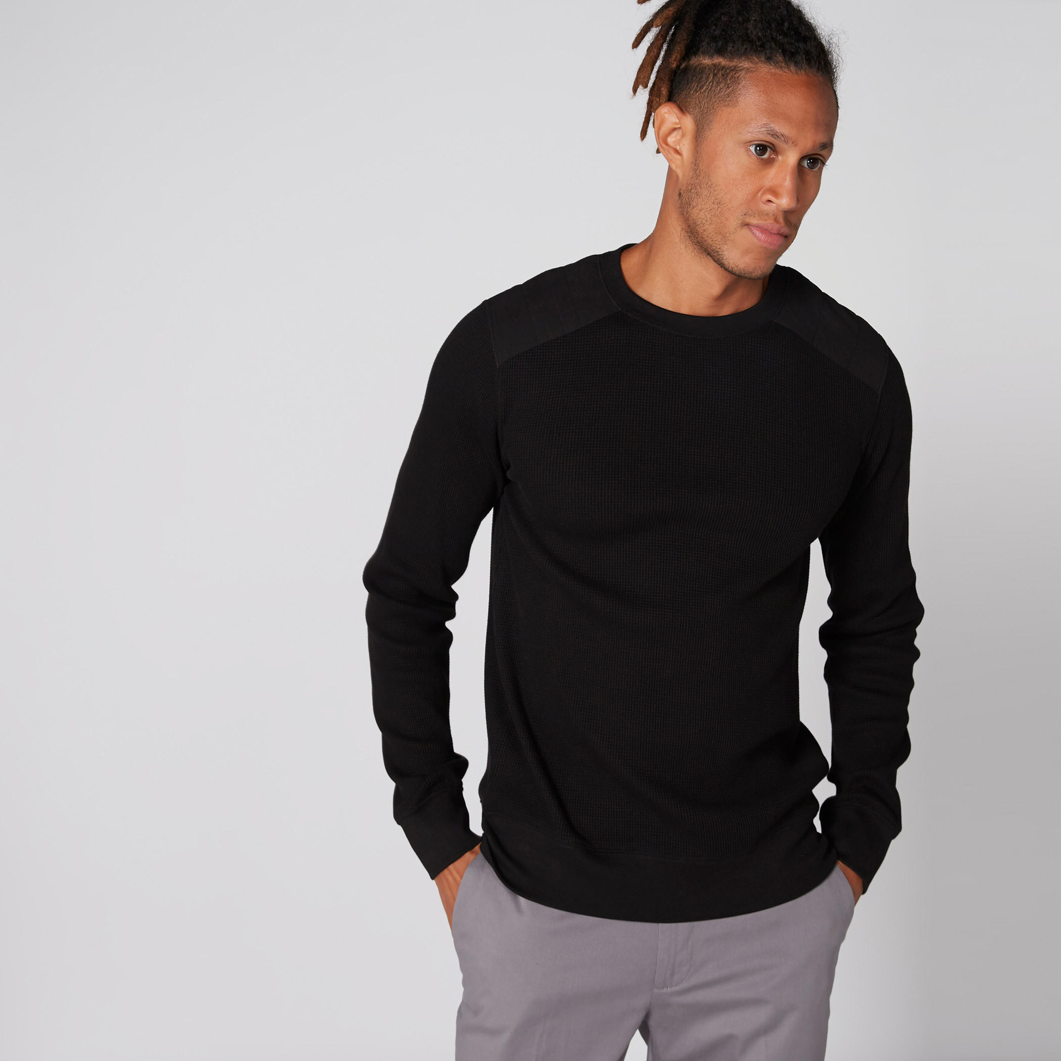 سويت شيرت بارز الملمس بياقة مستديرة وأكمام طويلة-men-winterwear-hoodiesandsweatshirts-image-10