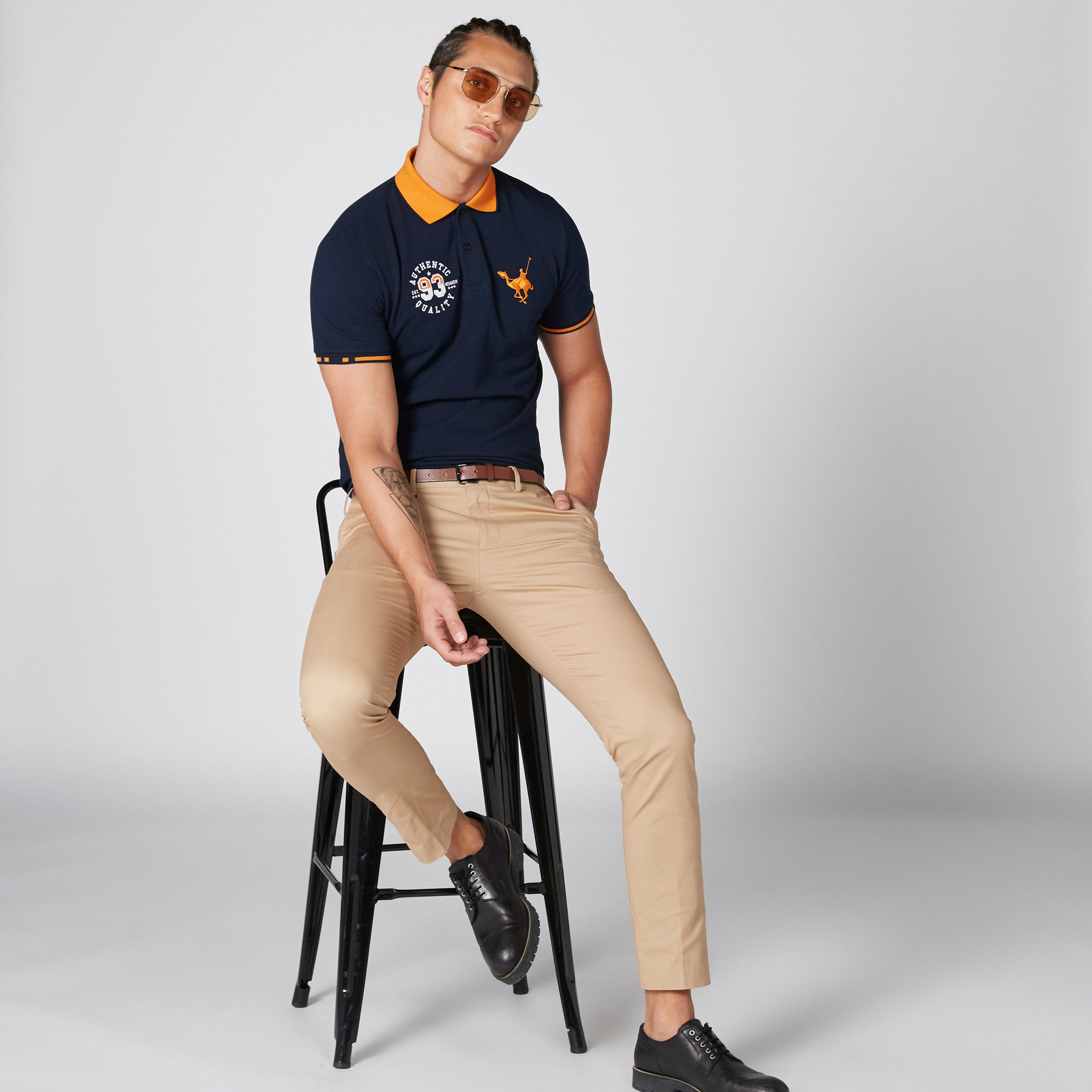 Embroidered T-Shirt with Polo Neck and Short Sleeves-men-clothing-tshirtsandpolos-polos-image-12