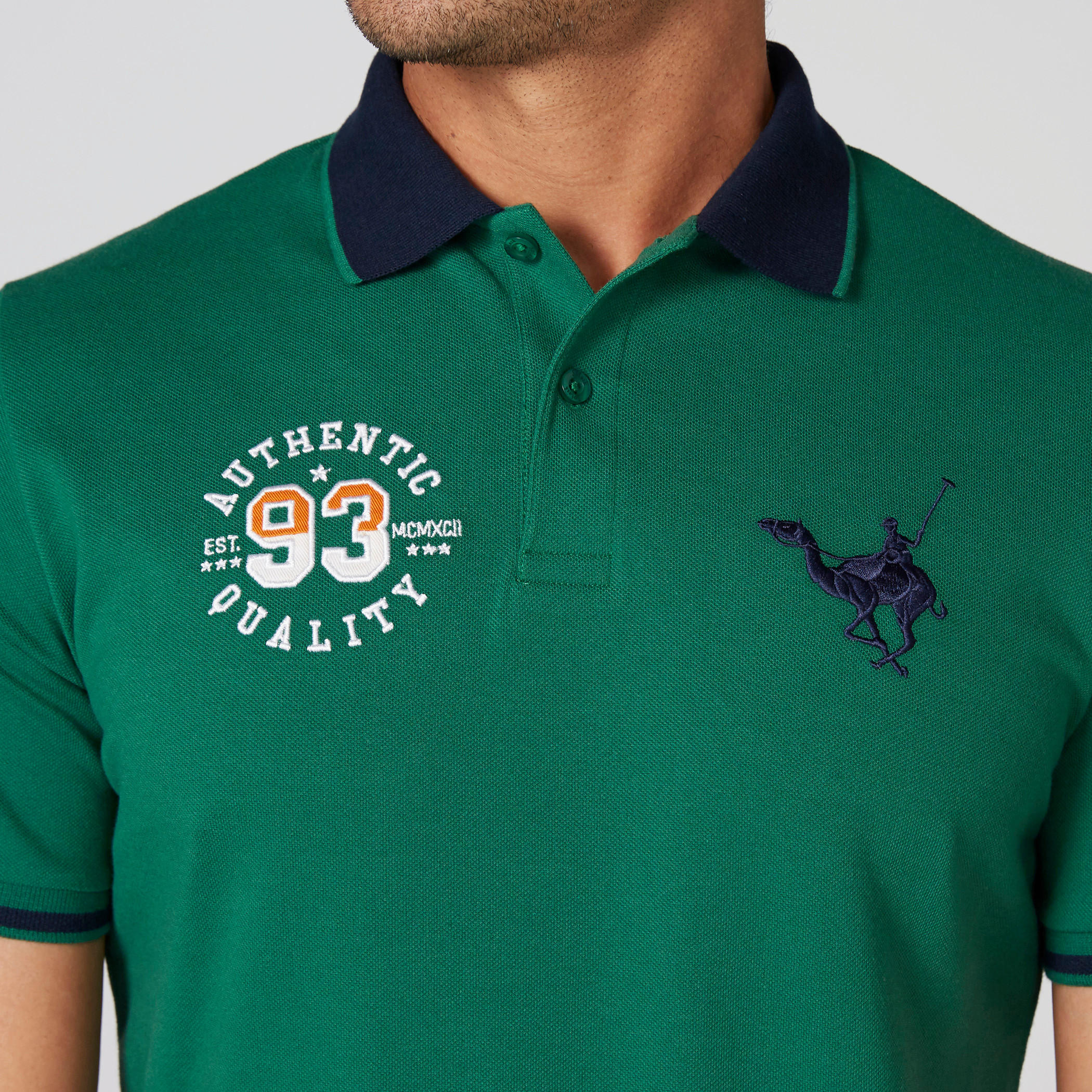 تيشيرت بارز الملمس بياقة بولو وأكمام قصيرة-men-clothing-tshirtsandpolos-polos-image-4
