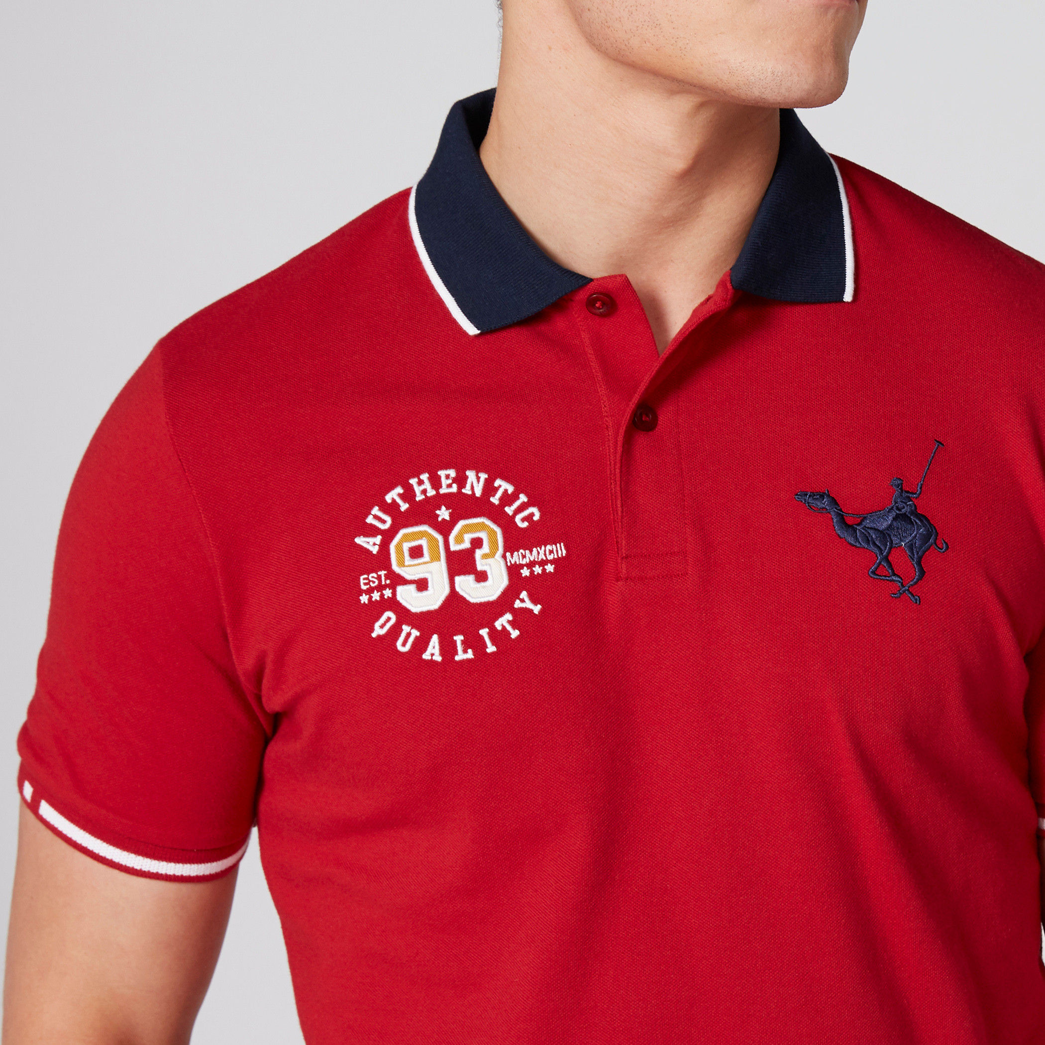 Embroidered T-Shirt with Polo Neck and Short Sleeves-men-clothing-tshirtsandpolos-polos-image-8
