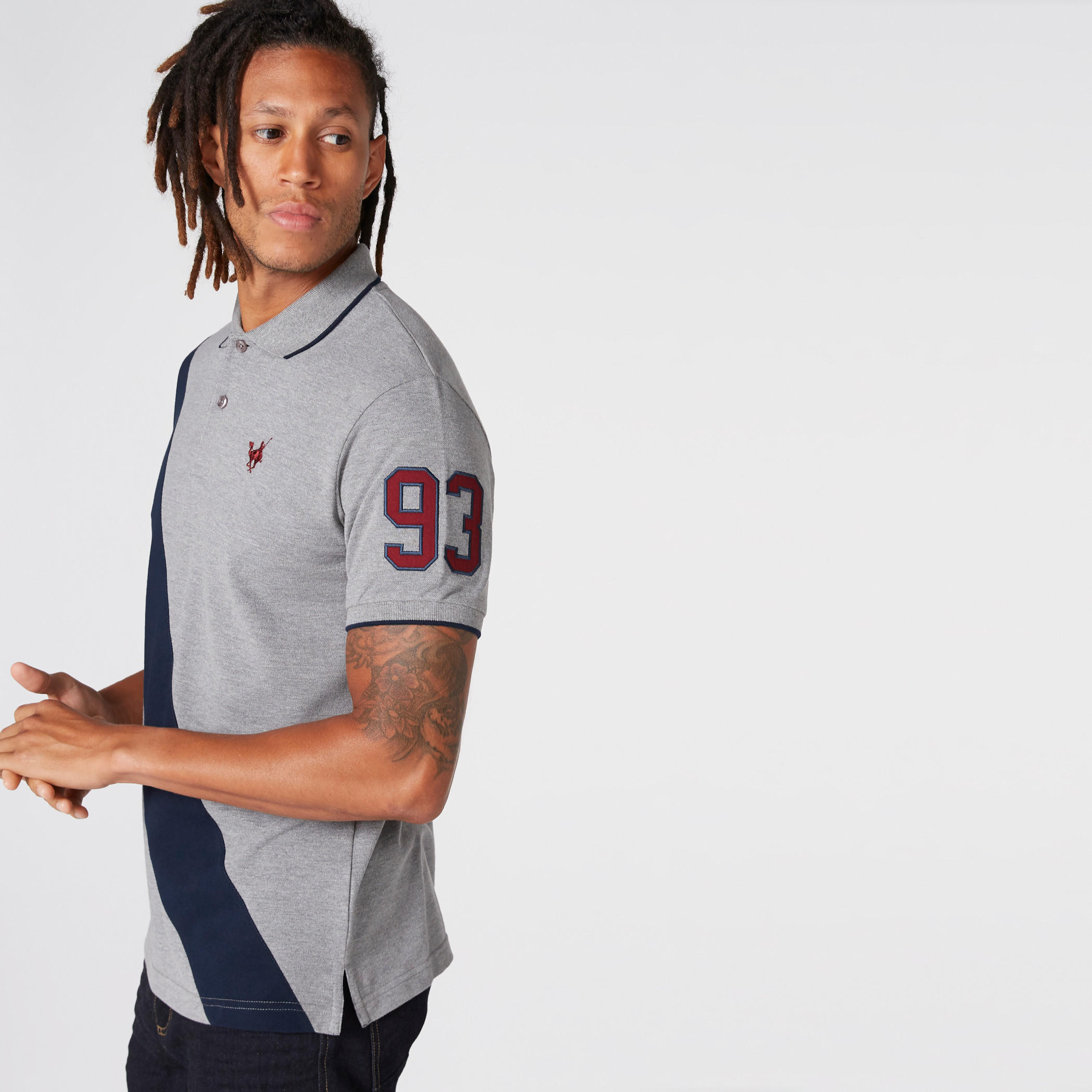 تيشيرت مطرّز بياقة بولو وأكمام قصيرة-men-clothing-tshirtsandpolos-polos-image-1