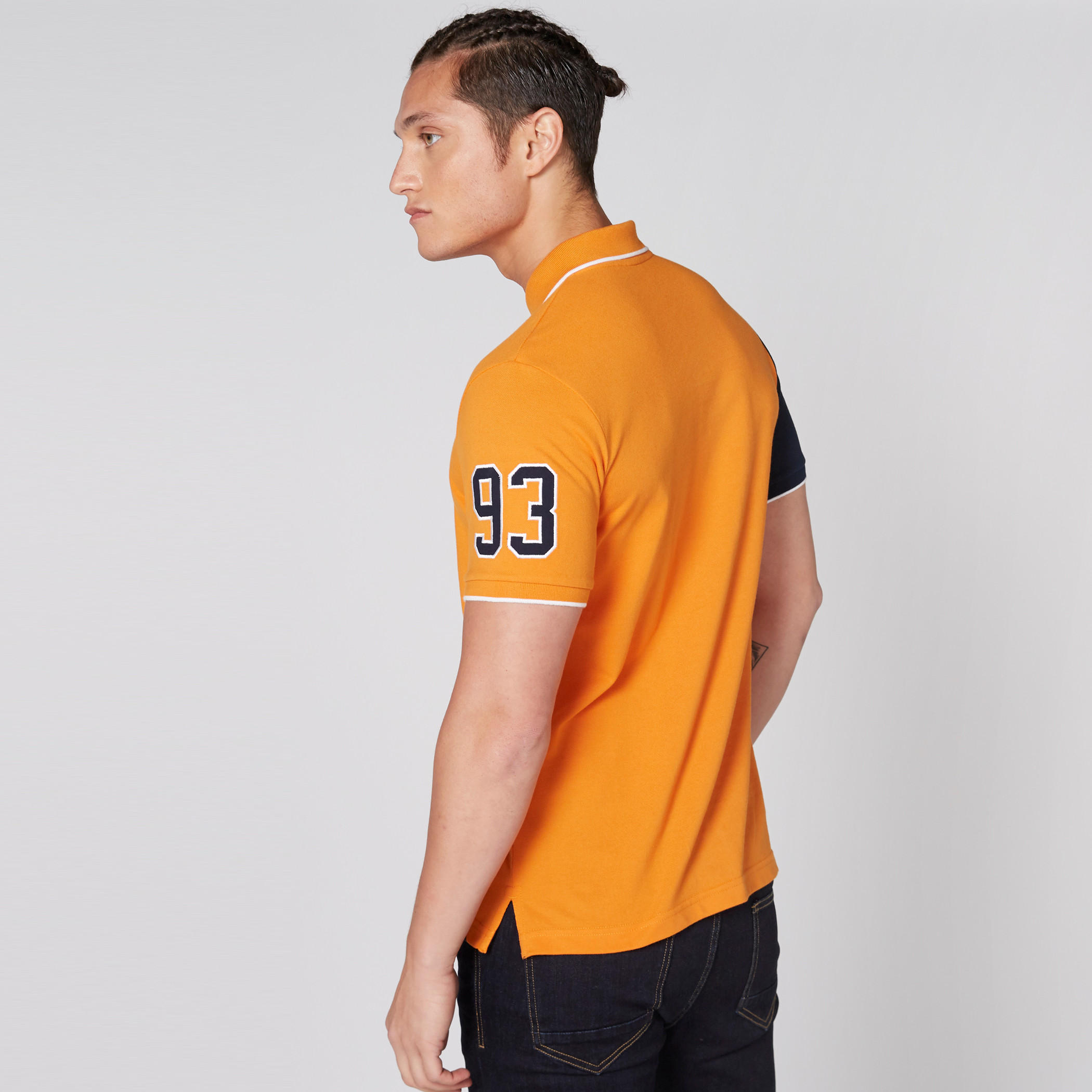 تيشيرت بارز الملمس بياقة بولو وأكمام قصيرة-men-clothing-tshirtsandpolos-polos-image-2