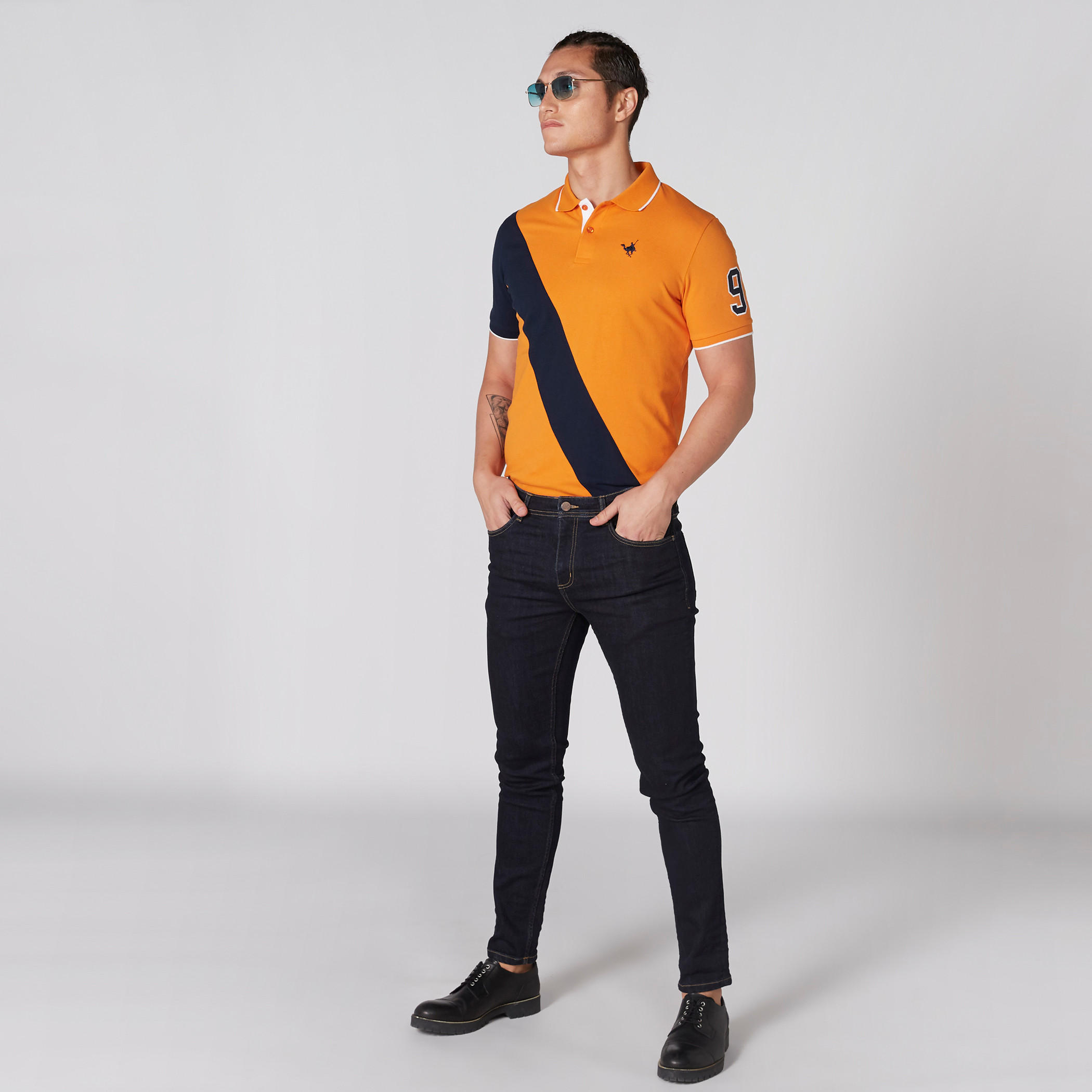 تيشيرت بارز الملمس بياقة بولو وأكمام قصيرة-men-clothing-tshirtsandpolos-polos-image-3