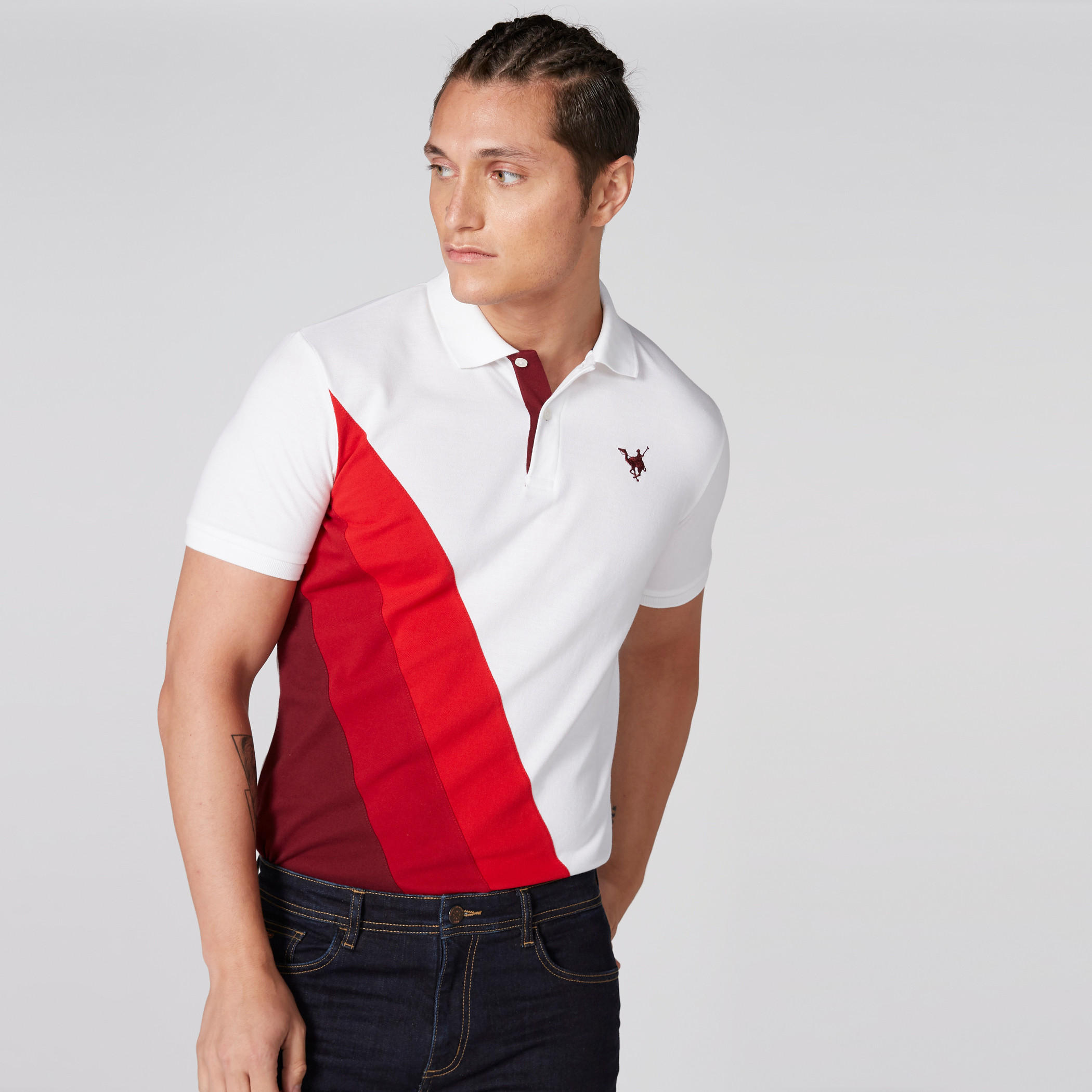 تيشيرت بياقة بولو وأكمام قصيرة وطبعات-men-clothing-tshirtsandpolos-polos-image-1