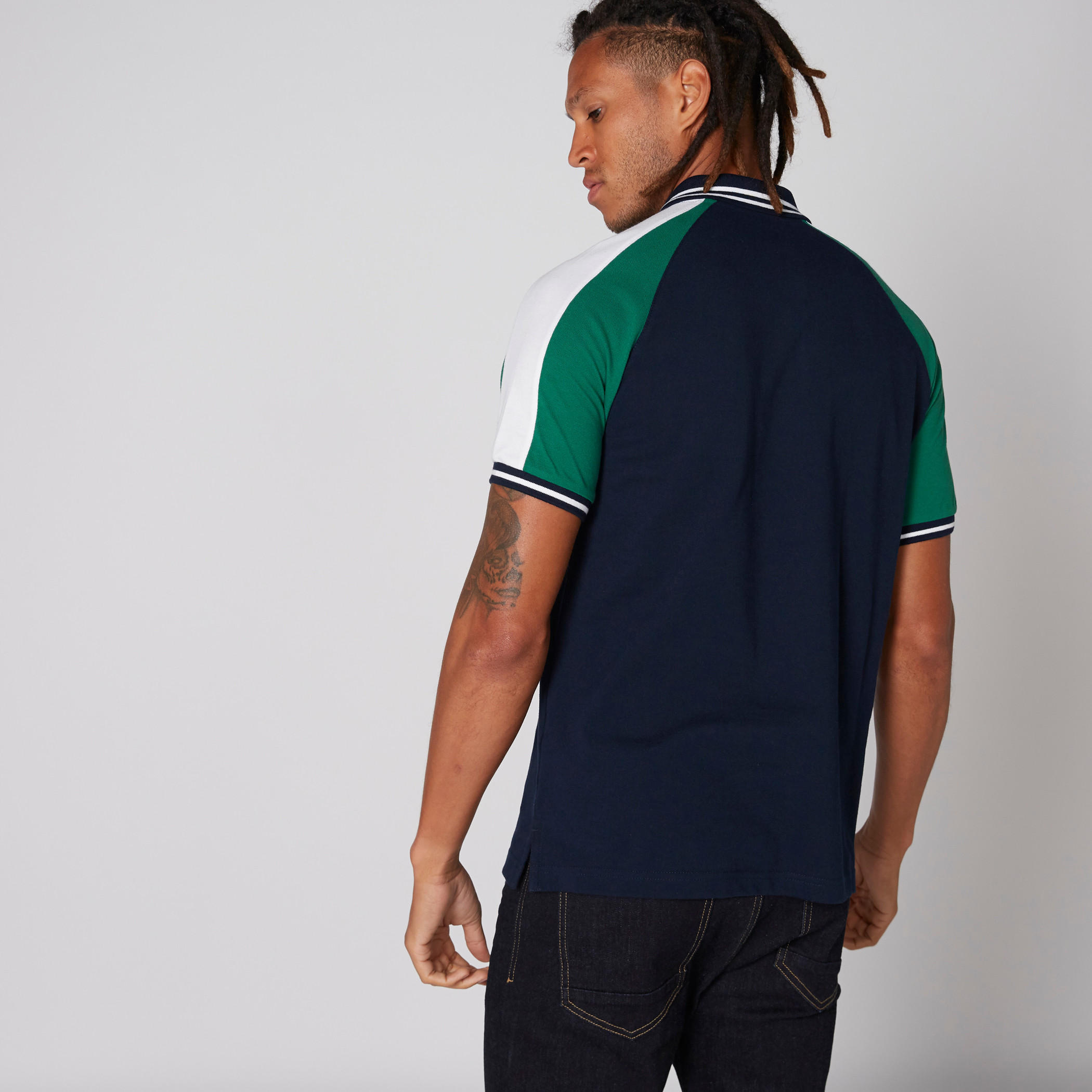 تيشيرت بياقة بولو وأكمام مغايرة-men-clothing-tshirtsandpolos-tshirts-image-2