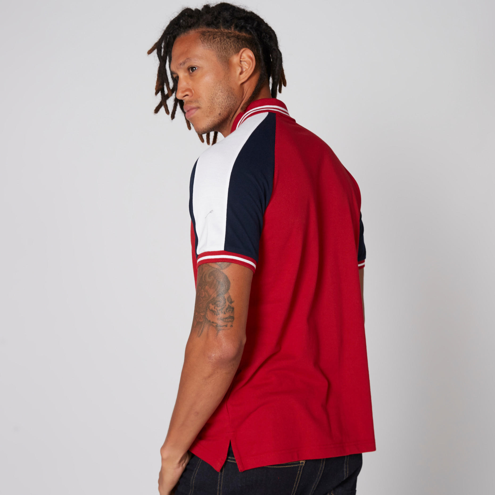 تيشيرت بياقة بولو وأكمام قصيرة مغايرة-men-clothing-tshirtsandpolos-polos-image-2