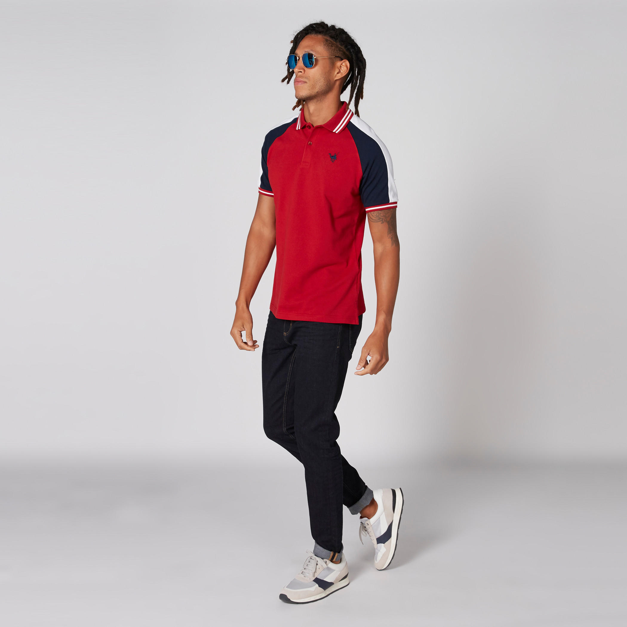 تيشيرت بياقة بولو وأكمام قصيرة مغايرة-men-clothing-tshirtsandpolos-polos-image-4